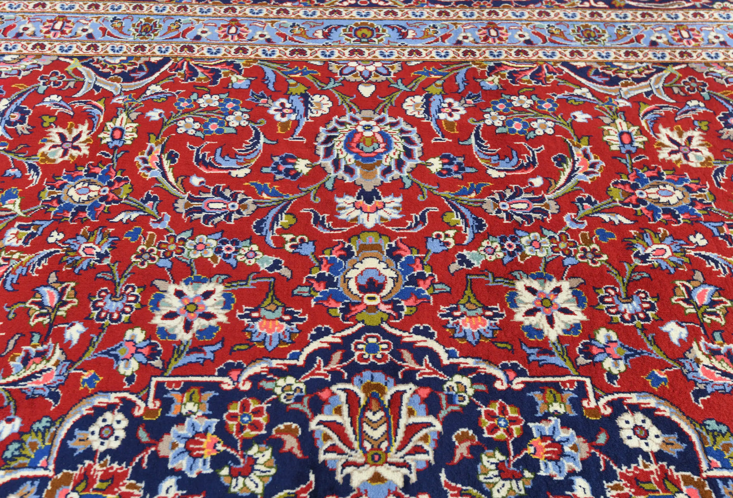 Handmade Vintage Red Oriental Rug 10X13 Ft