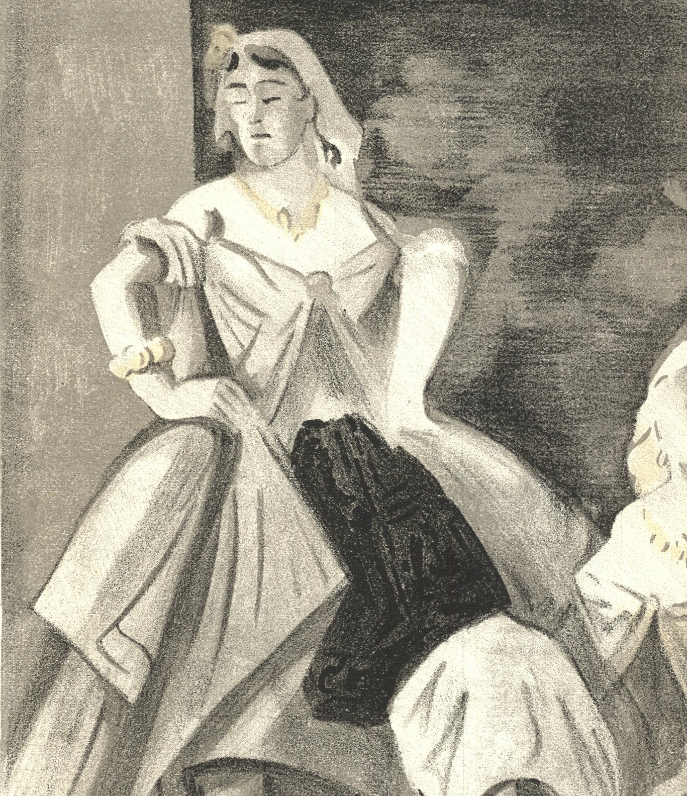 Lena Leclercq Les Femmes Dans L'Atelier Iv " Lithograph Vintage