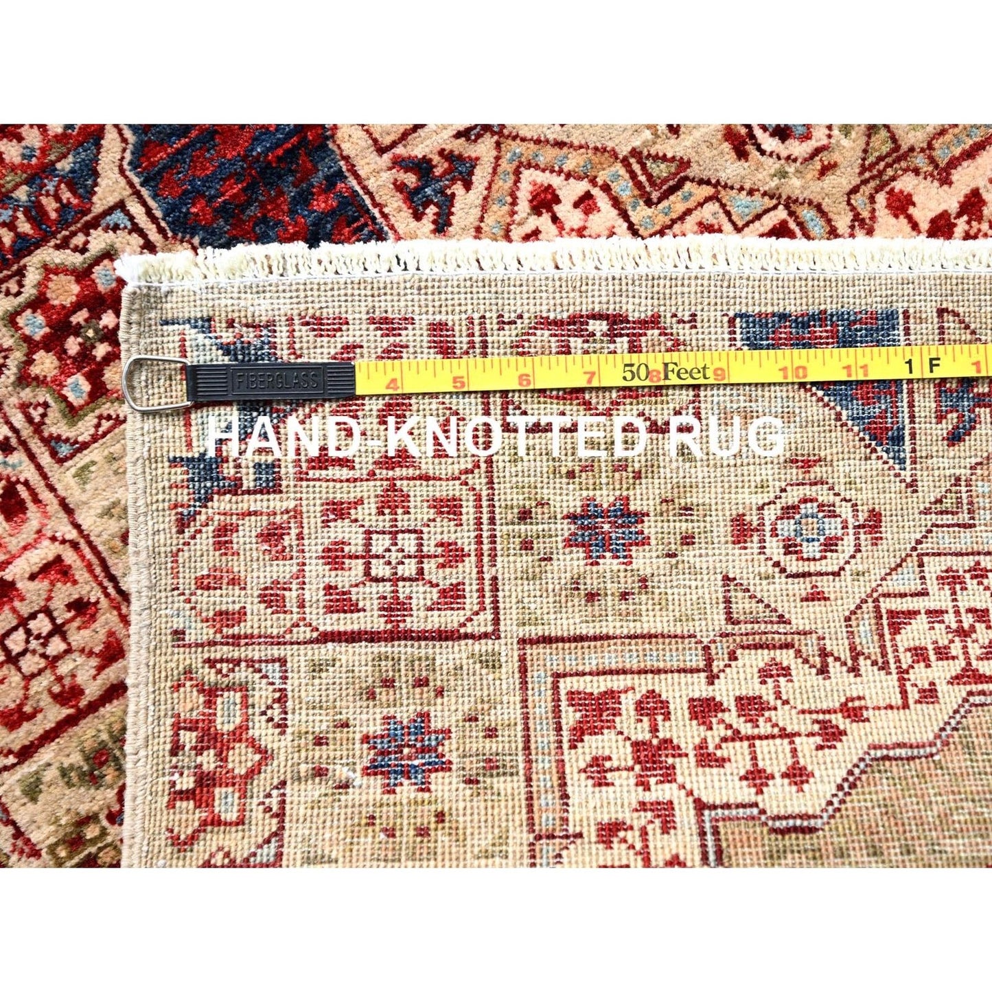 2'3"X24'8"White Soft Wool Mamluk Design Hand Knotted Xl Runner Rug