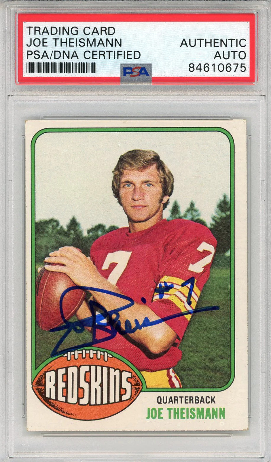 Joe Theismann Autographed 1976 Topps Card #231