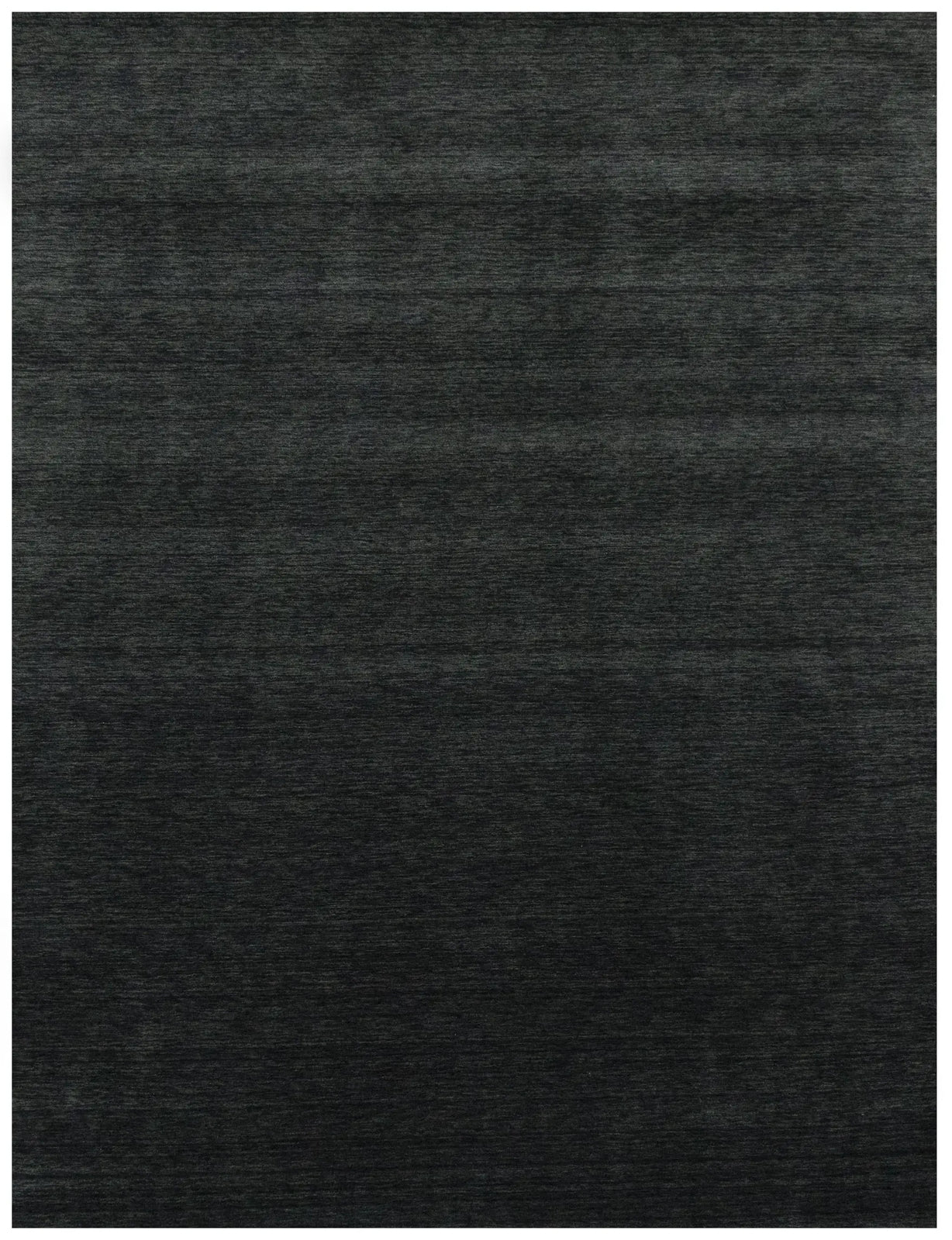 Solid Charcoal Hand-Loomed 9X12 Gabbeh Wool Rug