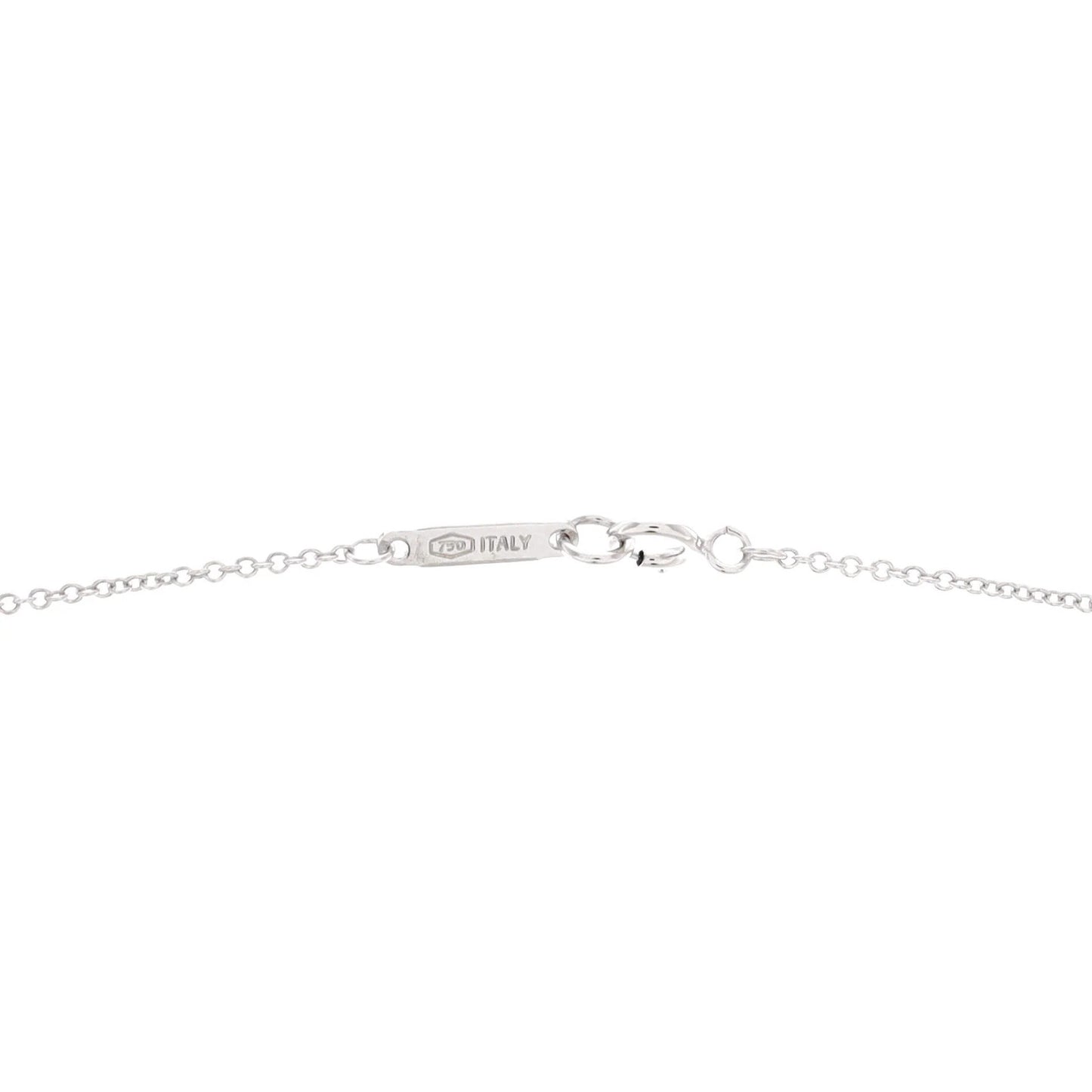 Tiffany & Co. Signature X Pendant Necklace 18K White Gold With Diamonds