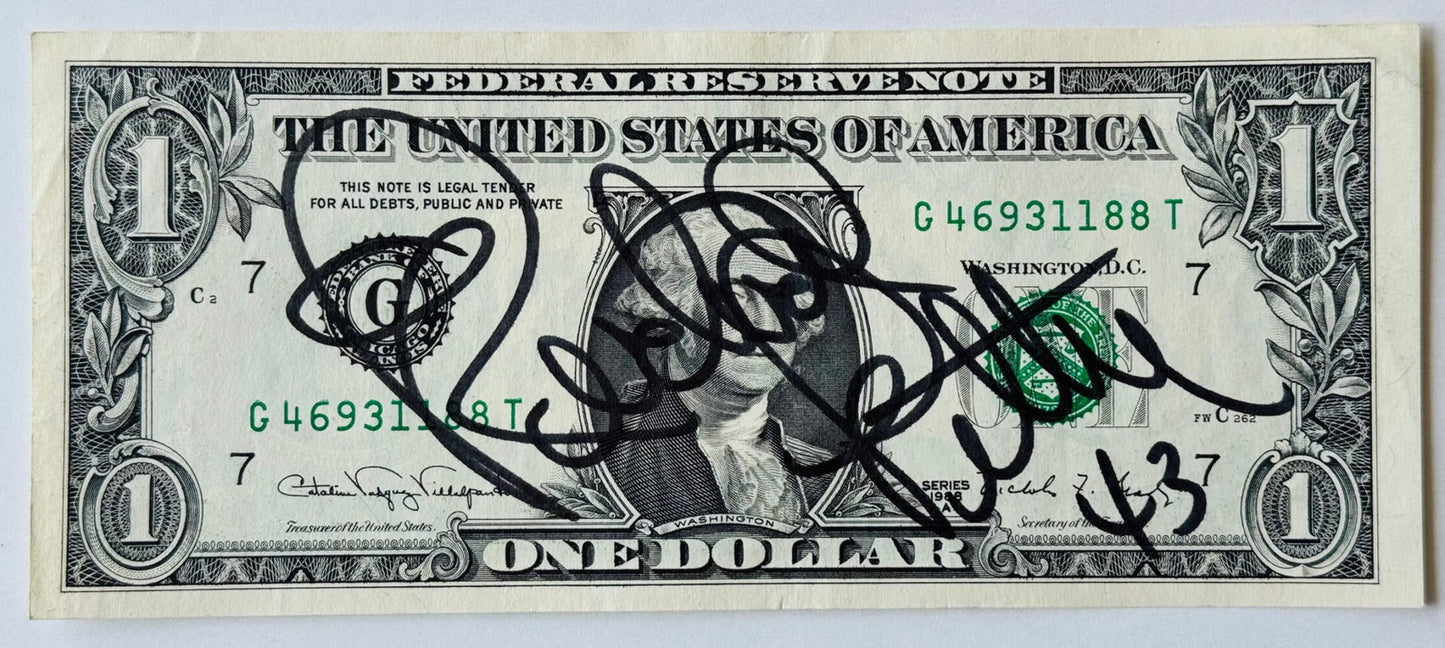 Richard Petty Autographed Dollar Bill (Psa)