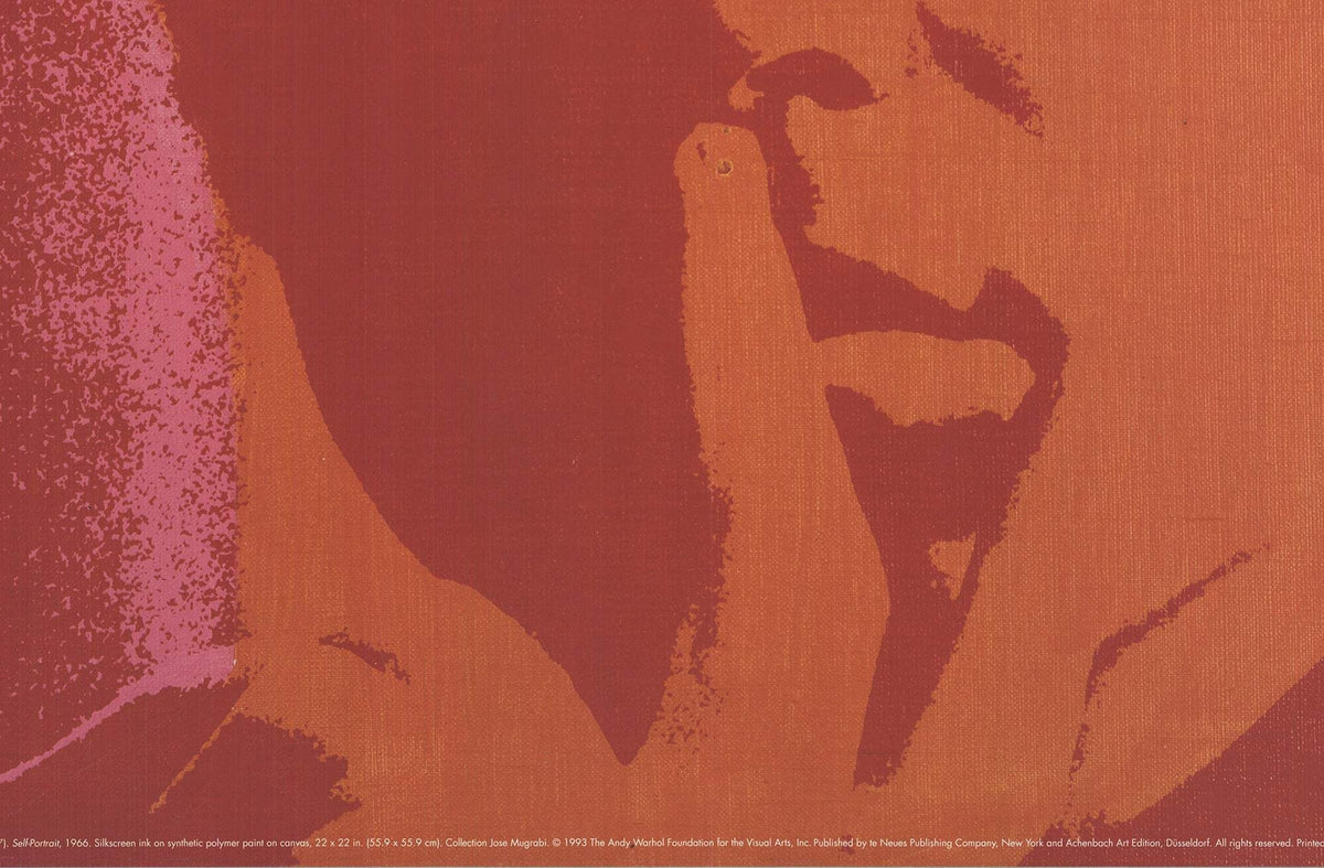 ANDY WARHOL Self Portrait-Orange 26" x Poster 2000 Pop Art Pink Yellow Bro