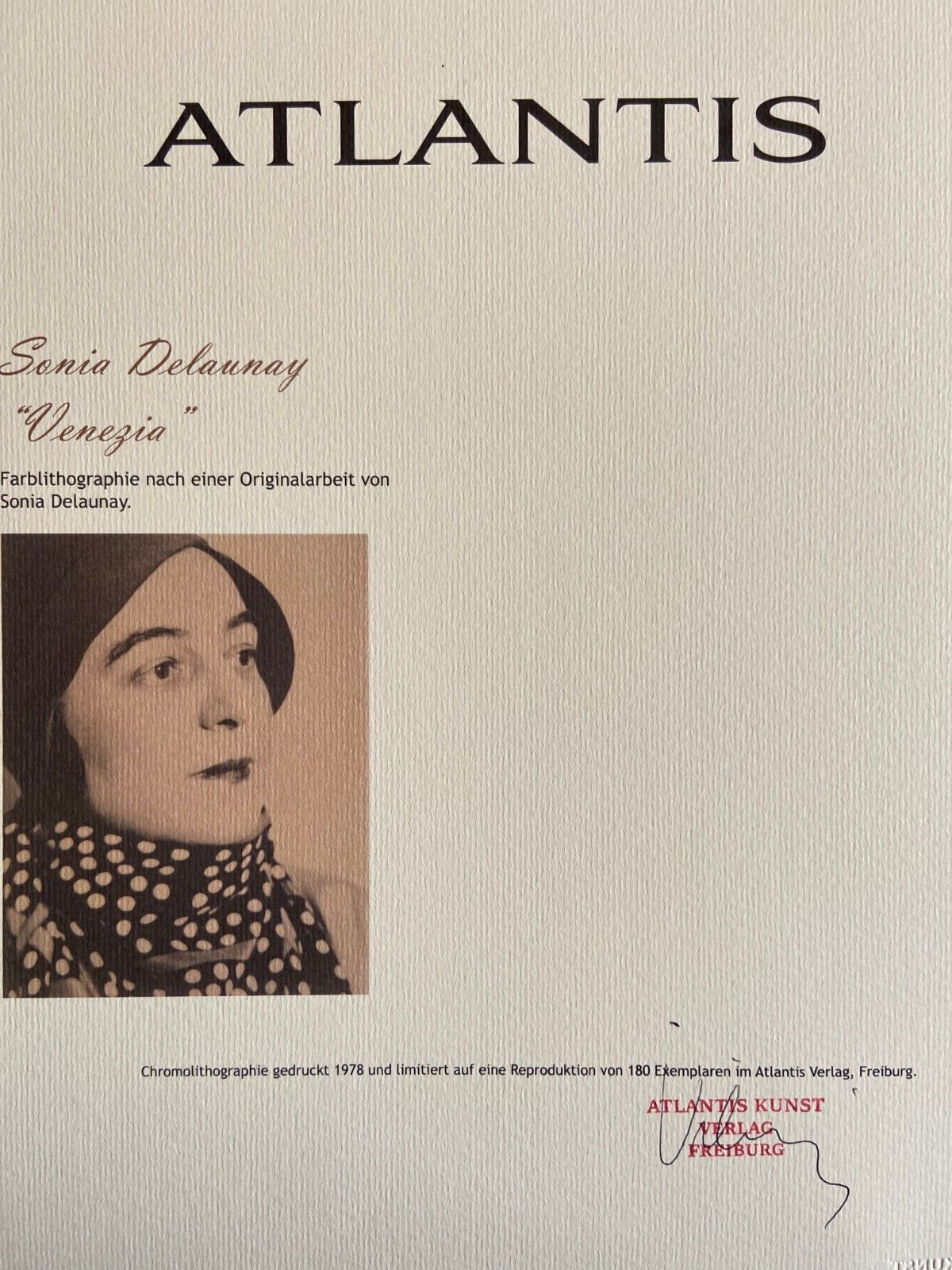 Sonia Delaunay Lithograph Coa Signed Op Numbered