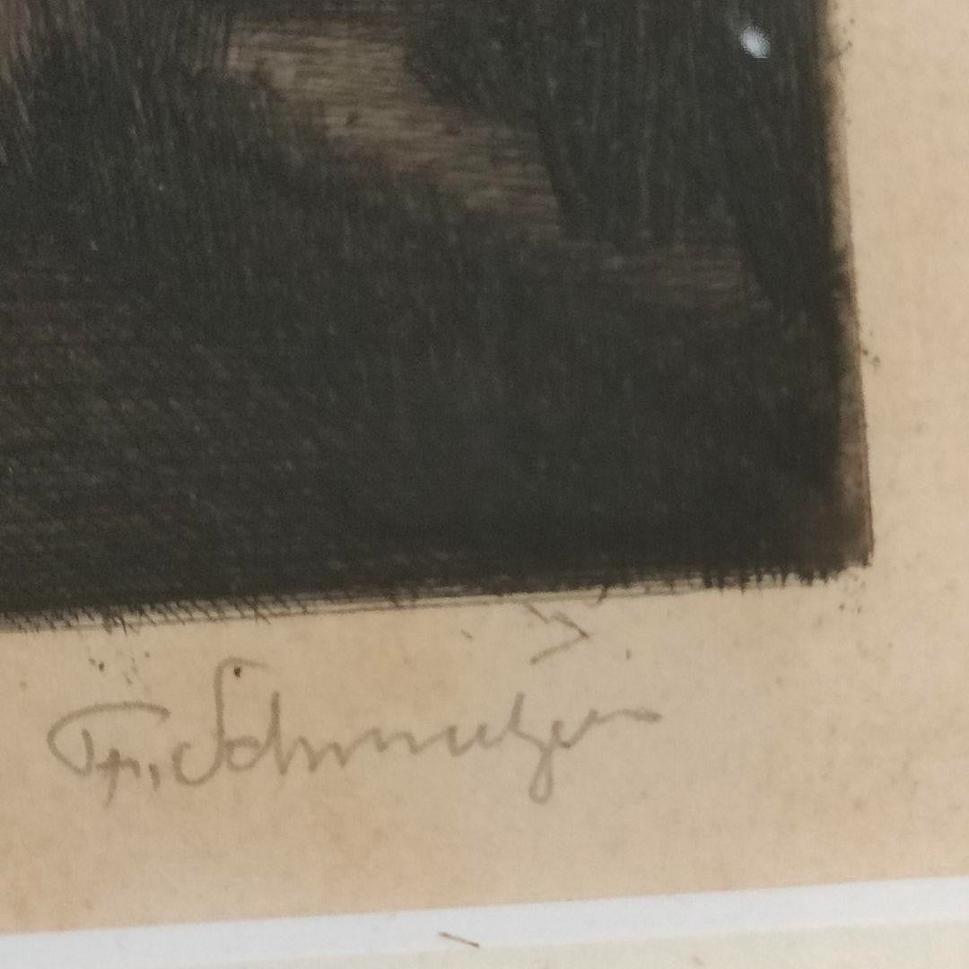Ferdinand Schmutzer Signed Original Etching -Die