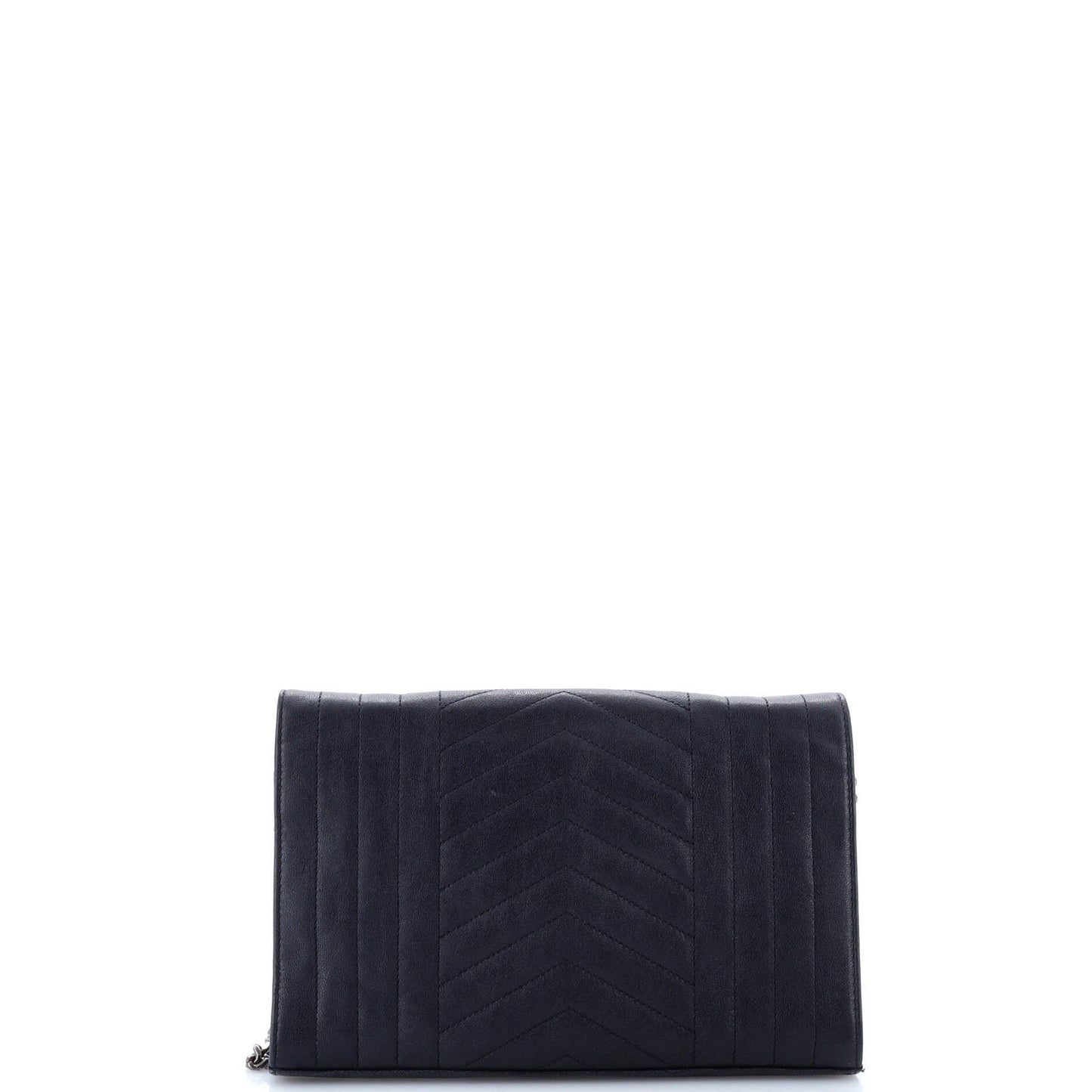 Saint Laurent Classic Monogram Chain Wallet Mixed Matelasse Leather Medium