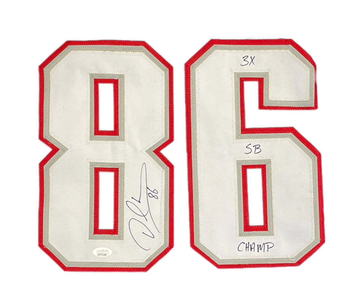 David Patten "3X Sb Champ" Autographed New England Patriots Jersey (Jsa)