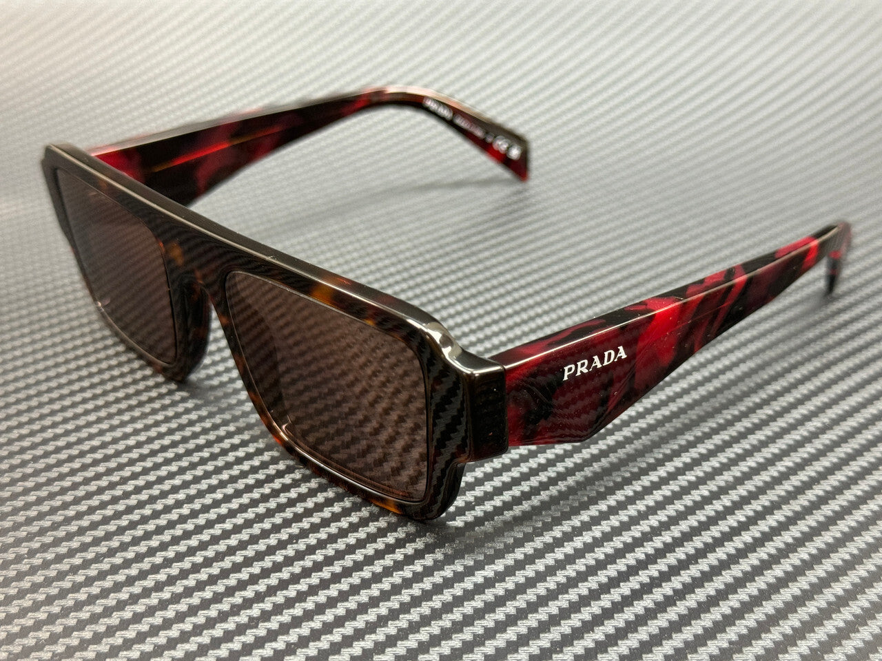 Prada Pr A05S 17N90B Tortoise Brown Mirror Men'S