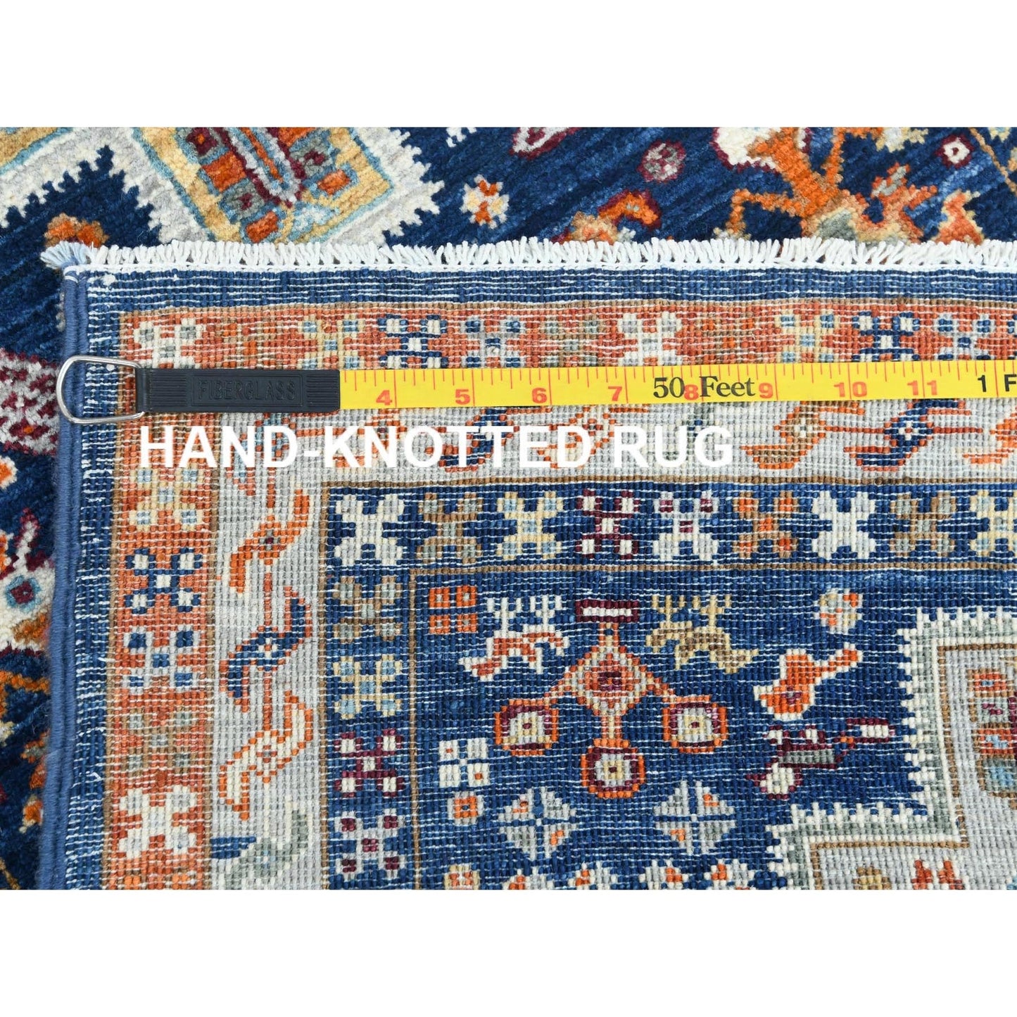 2'1"X5'10" Delft Blue Armenian Inspired Woolhand Knotted Oriental Rug