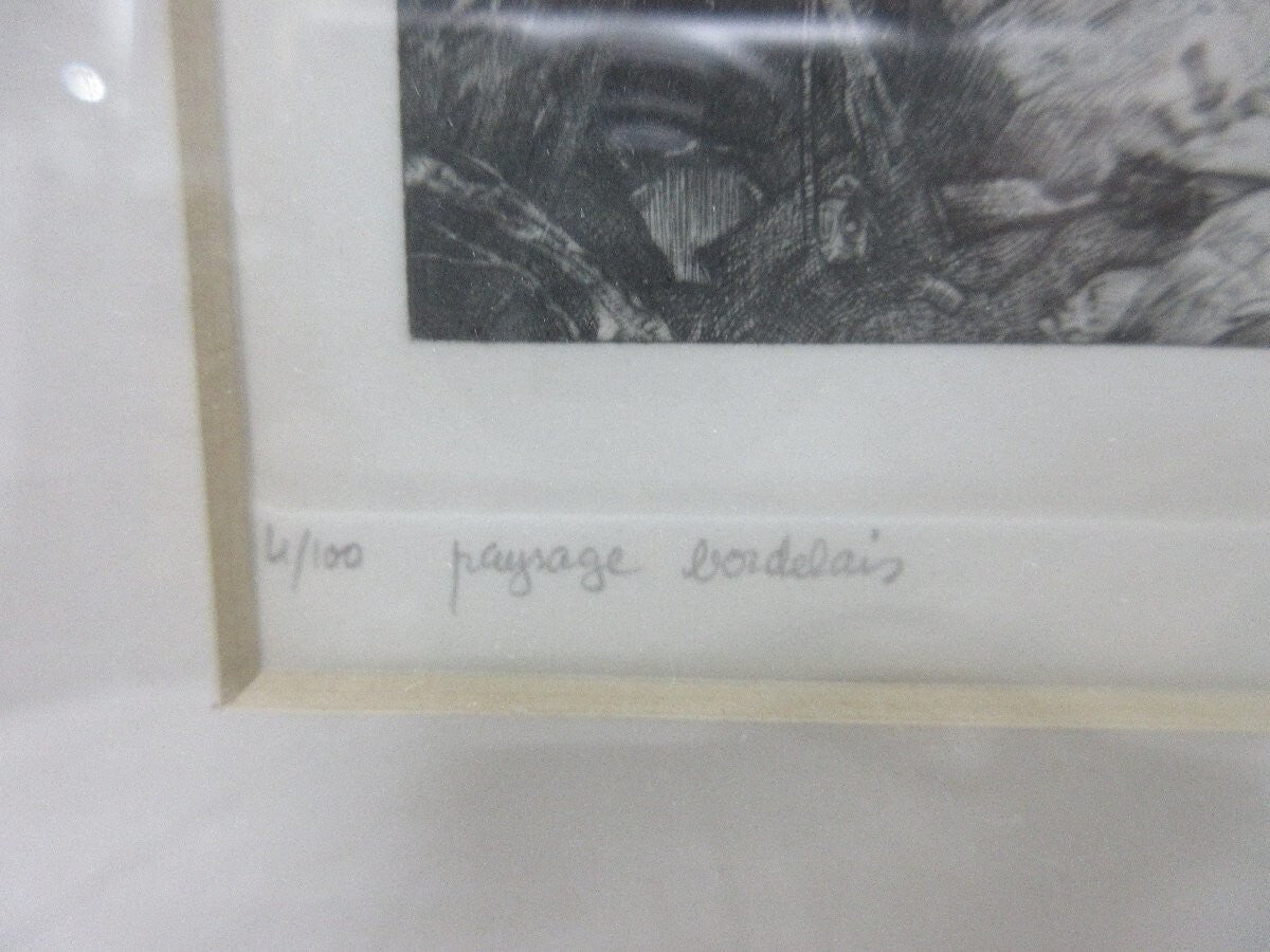 Philippe Mohlitz - Landscape Of Bordeaux Original Etching Signed Numbered Framed