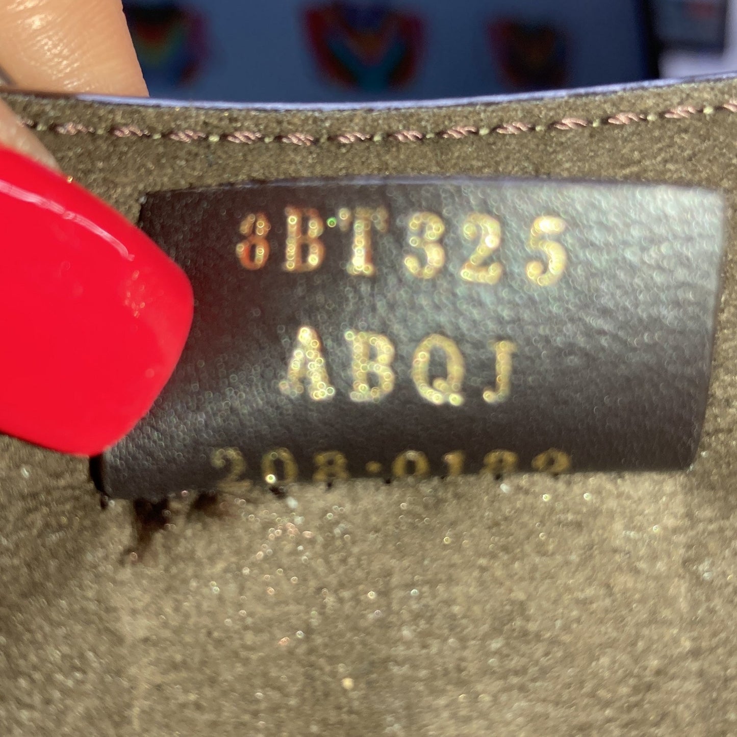 Fendi Fab Shoulder Bag Printed Leather With Crystal Detail