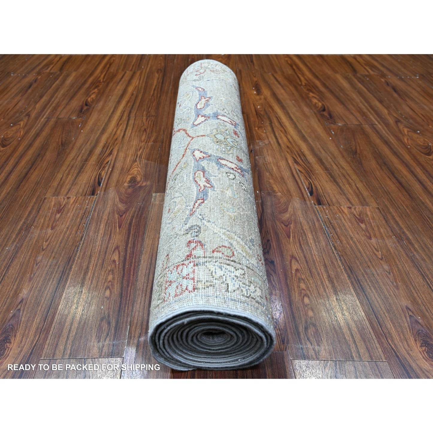 3'1"X13'9" Gray Fine Aryana Bidjar Garus Hand Knotted Oriental Rug
