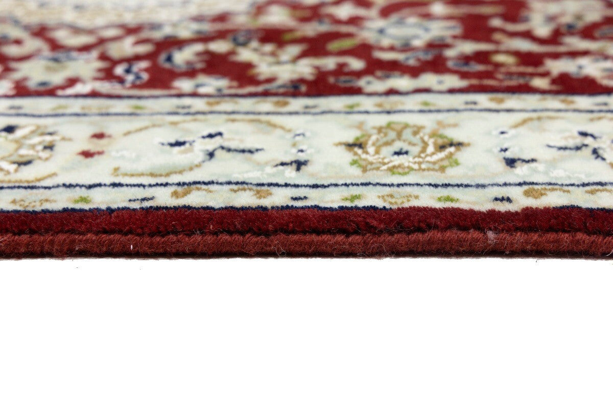 Handmade Indo-Nain Oriental Rug Classic Red