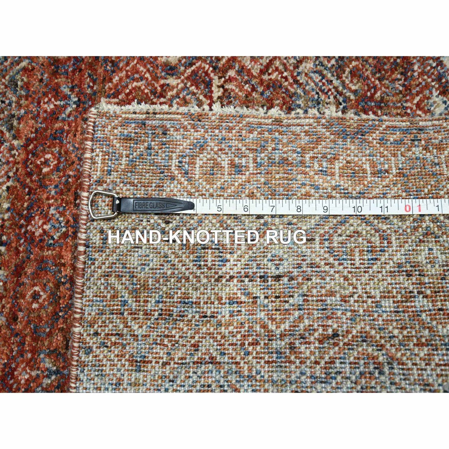2'6"X10'2" Red Kohinoor Herat Pattern Soft Wool Hand Knotted Runner Rug