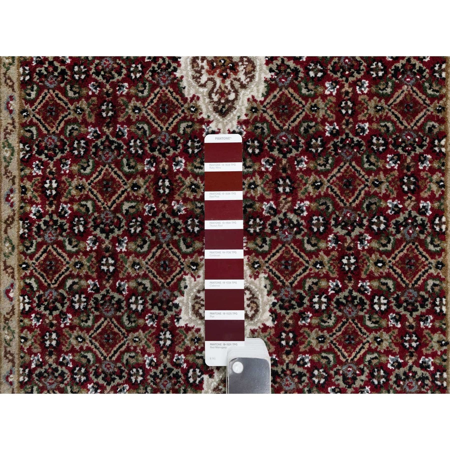 2'7"X20'4" Scarlet Red Tebraz Mahi Pure Wool Hand Knotted Xl Runner Rug