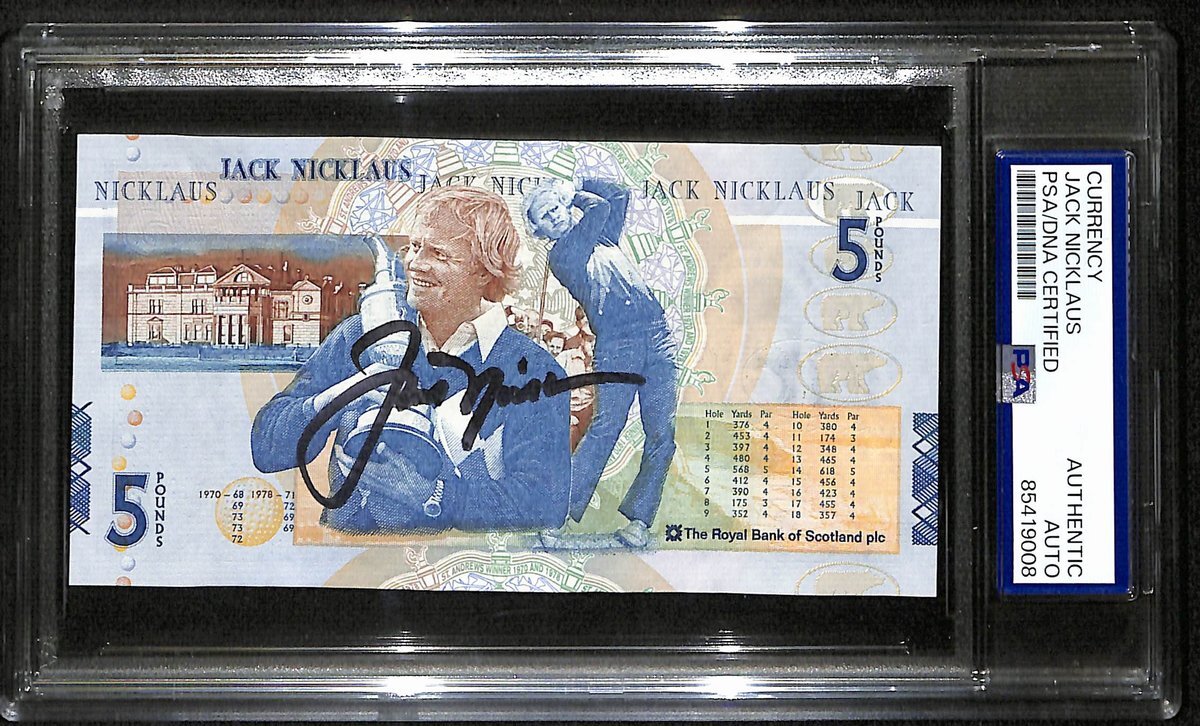 Jack Nicklaus Signed/Autographed Scottish Five