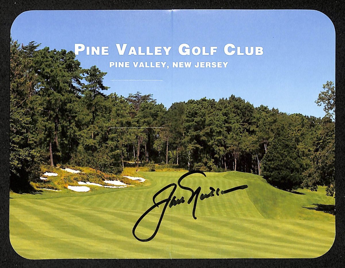 Jack Nicklaus Signed/Auto Pine Valley Golf Club