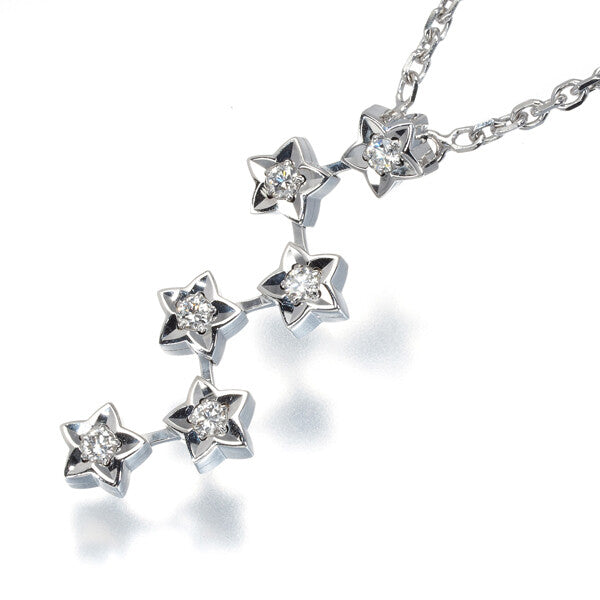 Chanel Necklace Comet Diamond Star 18K 750 White Gold