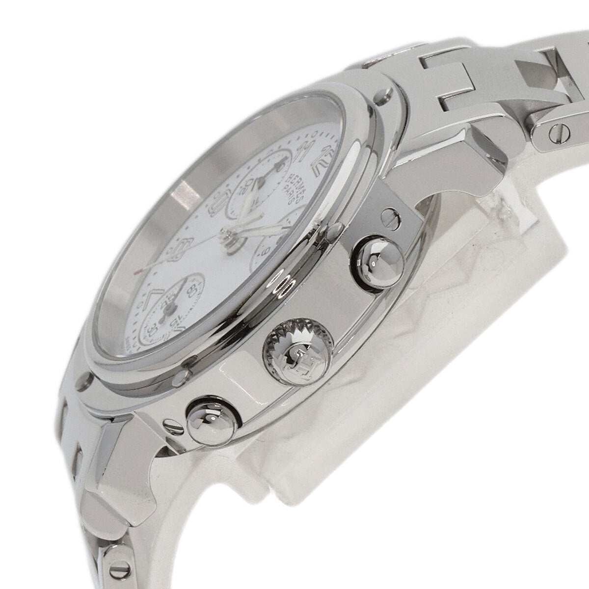 Hermes Clipper Chronograph New Buckle Watches Cl1.310 Stainless Steel/Stainl...