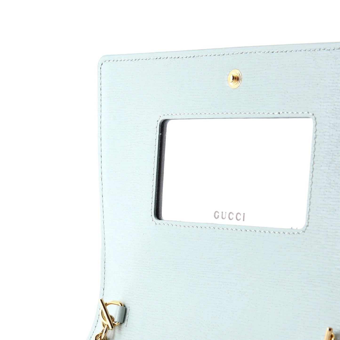 Gucci Script Logo Chain Wallet Leather Small