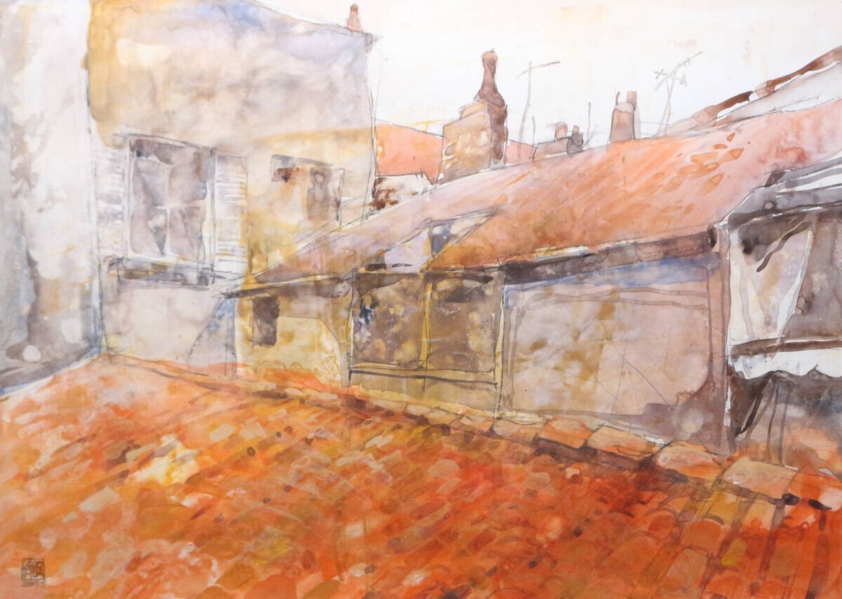 Cai Guohua ( China) Signed Original Acrylic Painting Framed - Paris