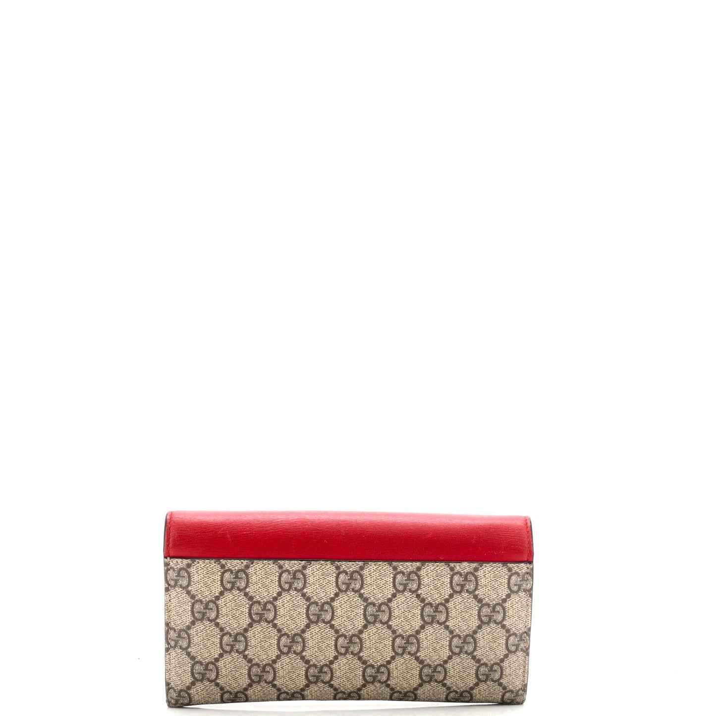 Gucci Padlock Continental Chain Wallet Gg Coated Canvas And Leather Long