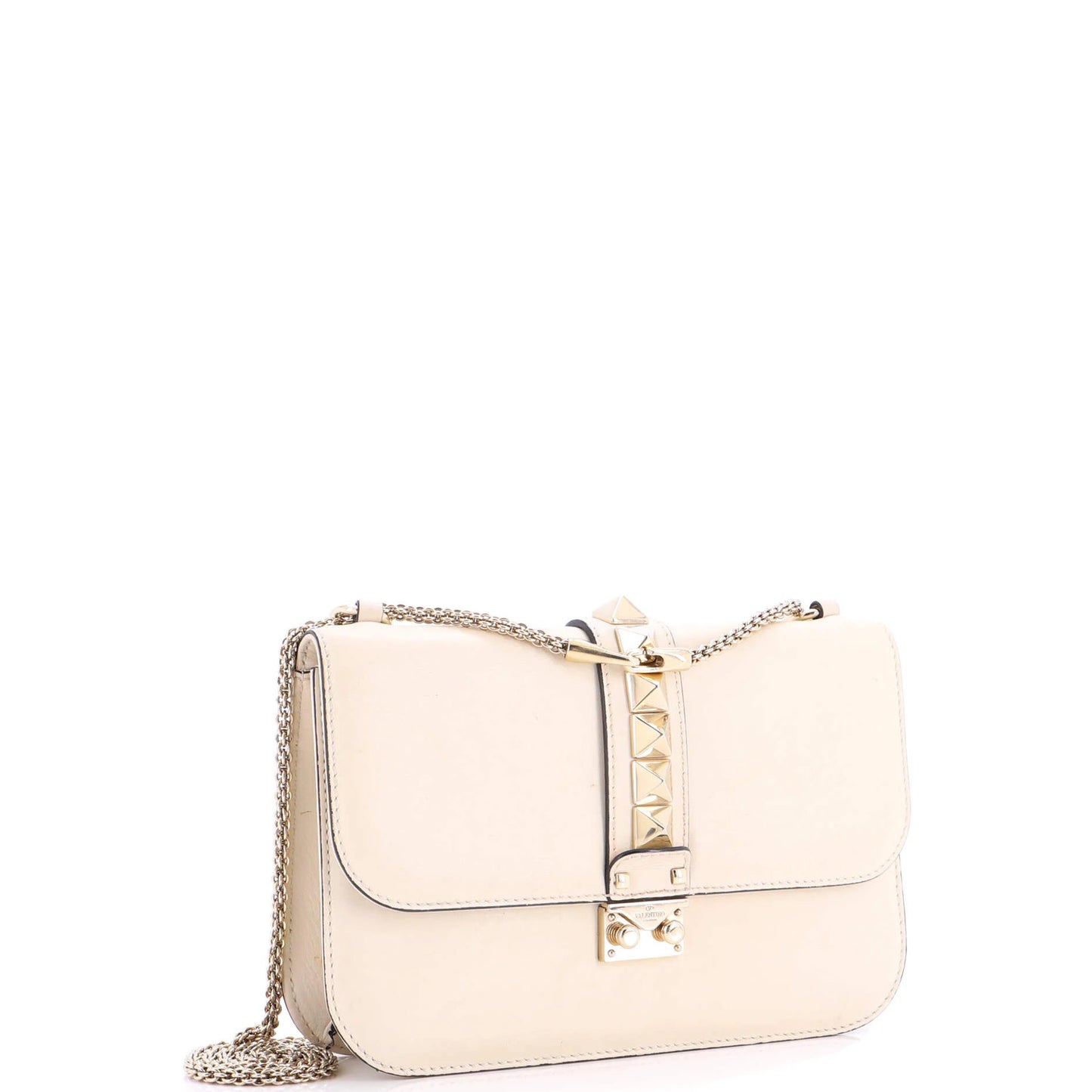 Valentino Garavani Glam Lock Shoulder Bag Leather Medium