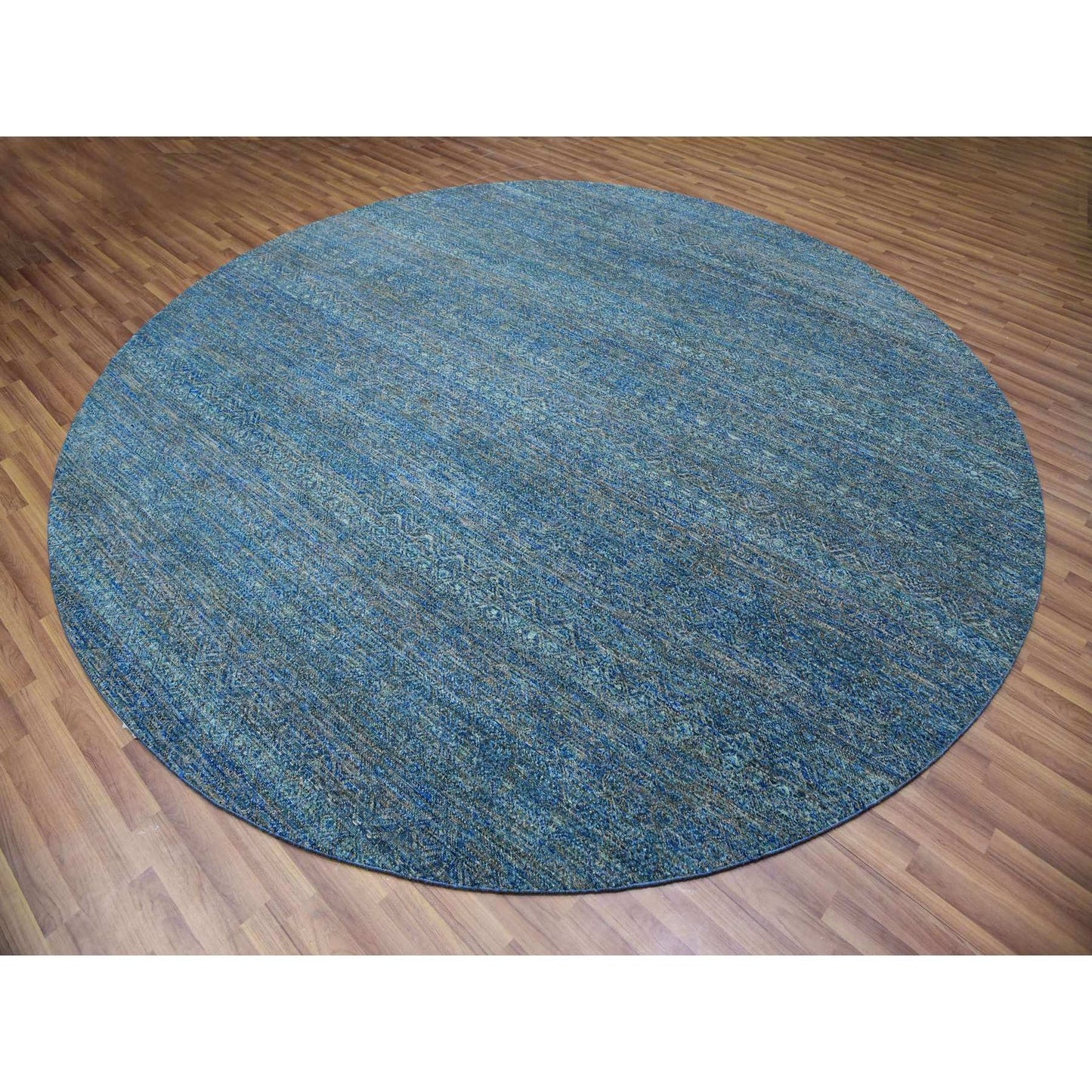 10'X10' Green 100% Wool Hand Knotted Kohinoor Herrita Round Oriental Rug