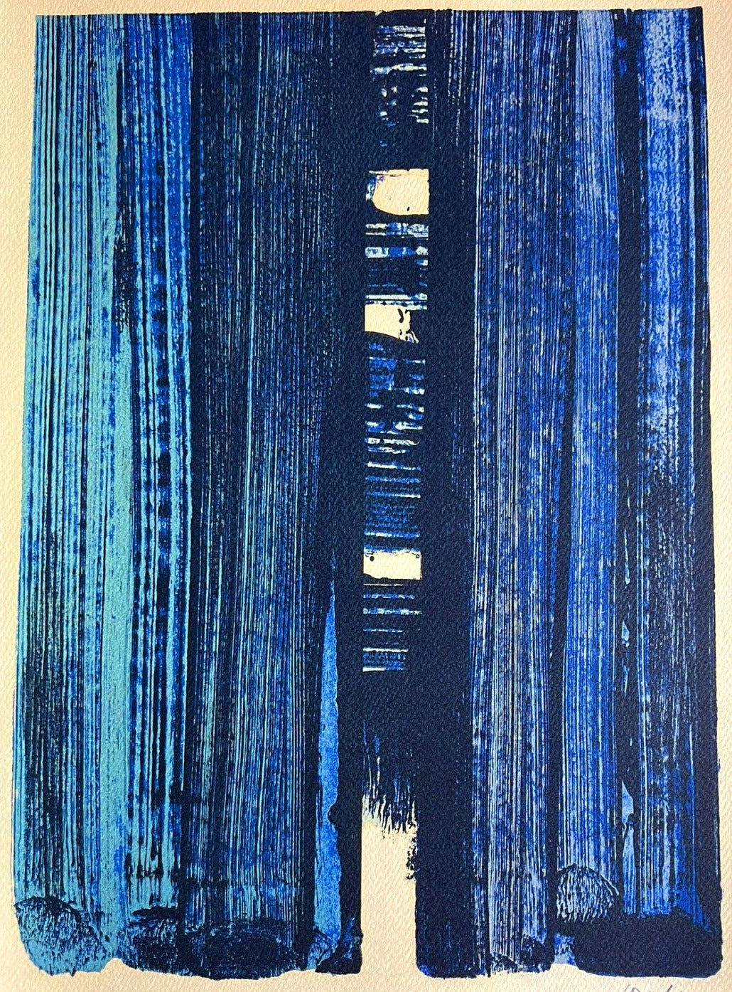 Pierre Soulages Coa Signed Op And Numbered In