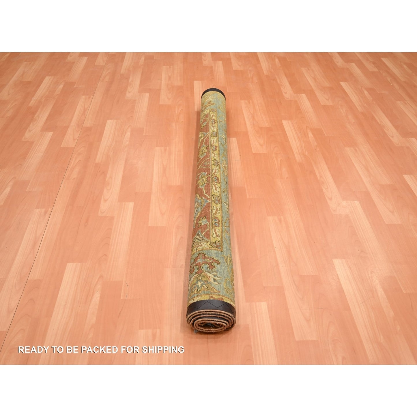 4'8"X6'4" Red Lamani Flower Motifs 100% Wool 300 Kpsi Hand Knotted Rug