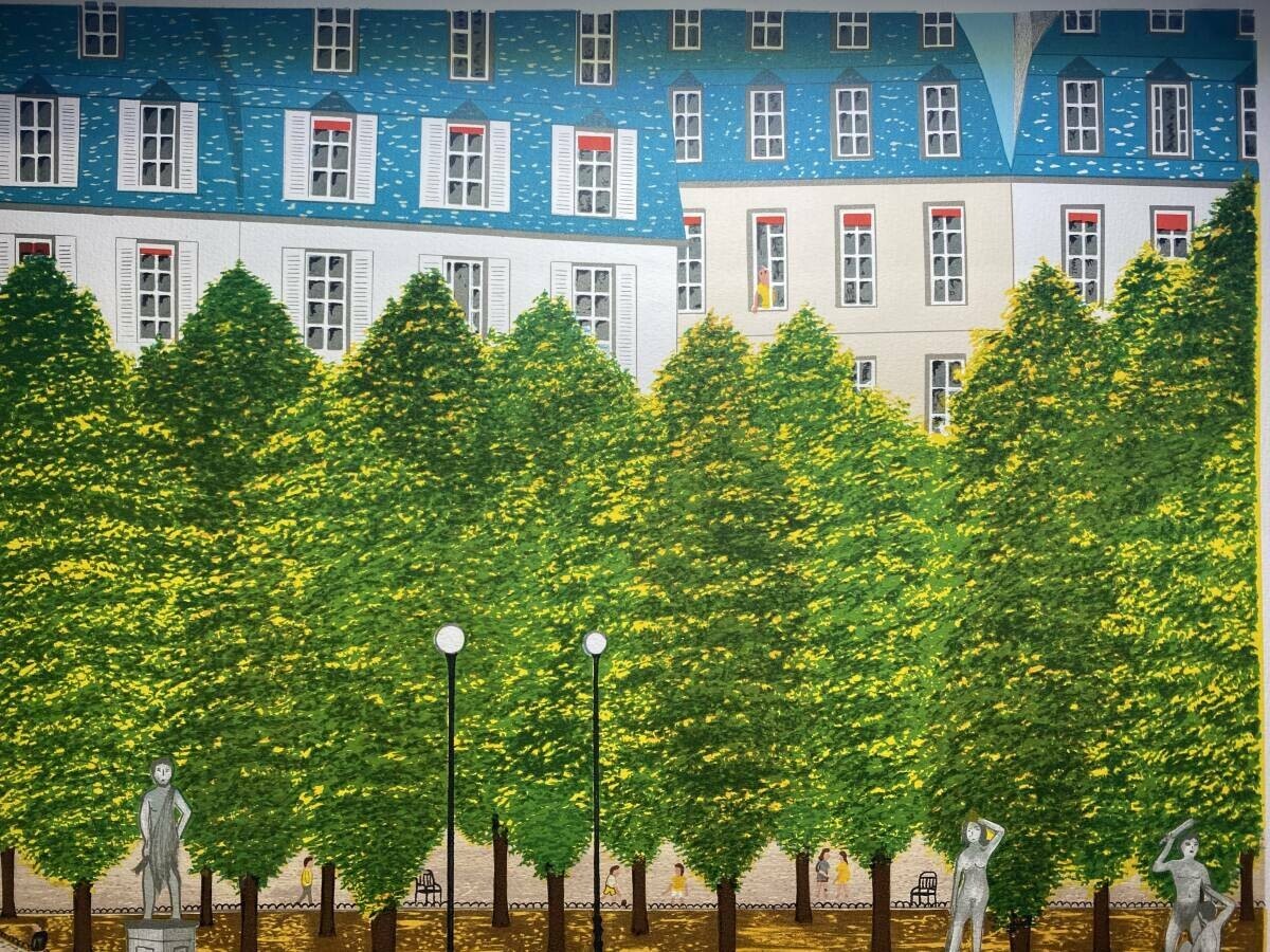 Fanch Ledan (France) - Park Landscape Original Lithograph On Arches Paper Signed