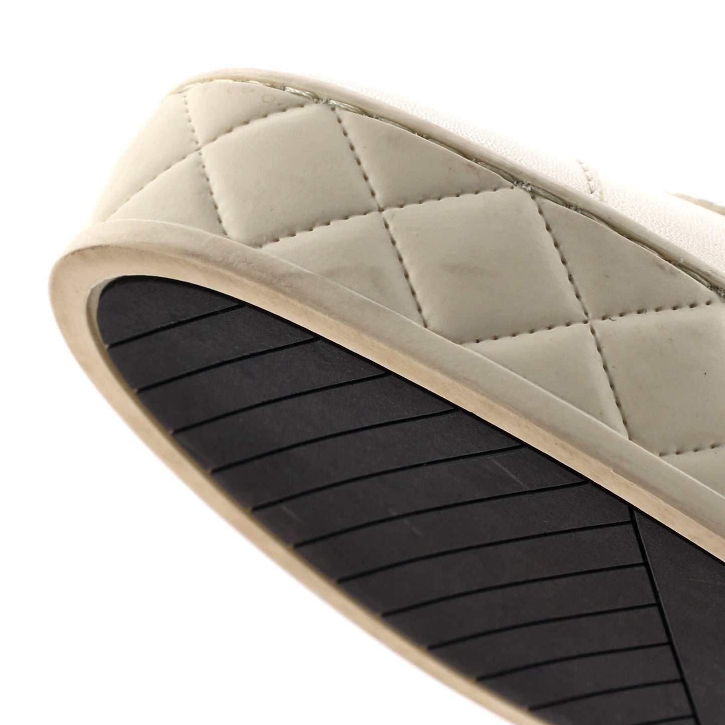 Chanel Women'S Logo Strap Lace Up Sneakers Leather