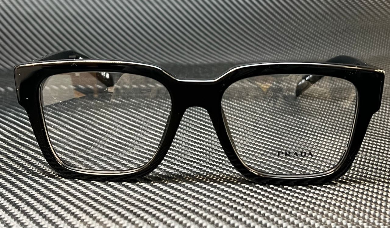Prada Pr 08Zv 1Ab1O1 Black Men'S 52 Mm Eyeglasses