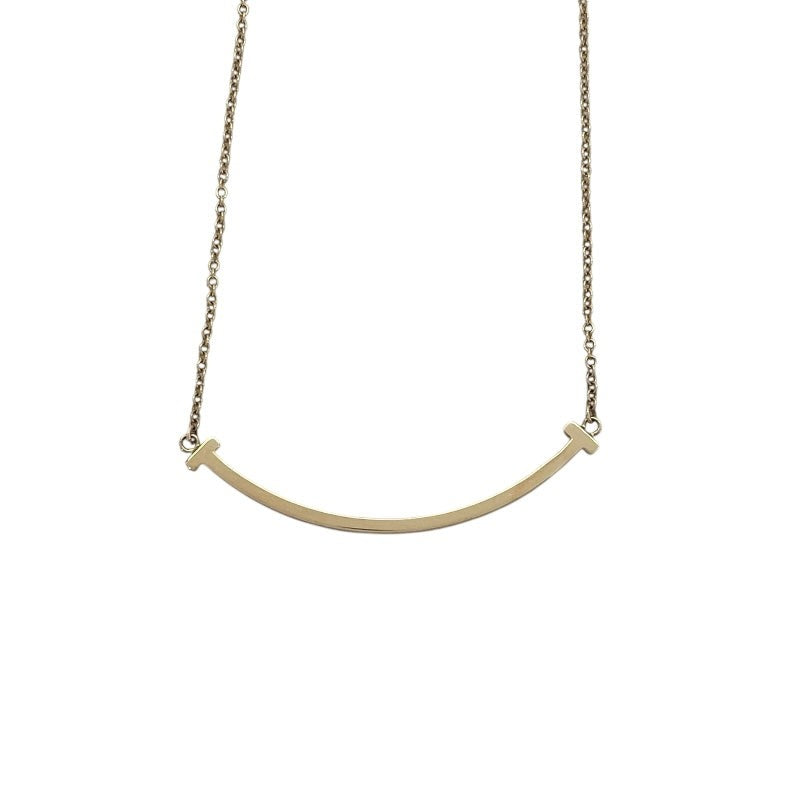 Tiffany & Co. T Smile Small Necklace K18Pg