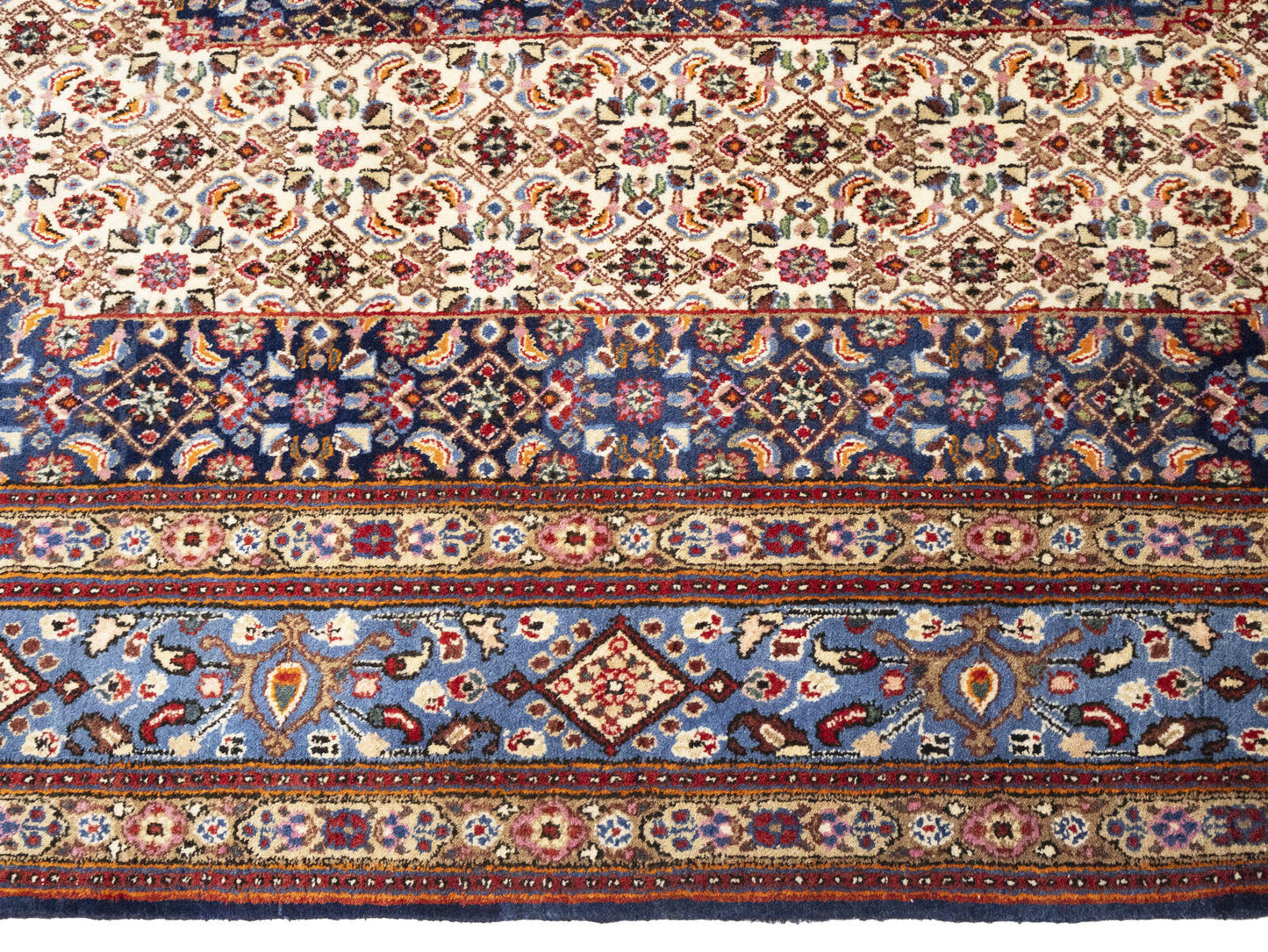 Cream Vintage Oriental Rug Traditional Classic