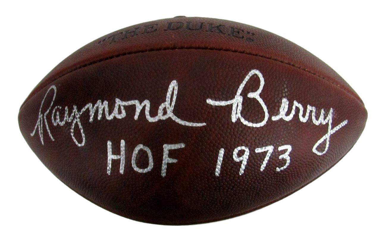 Raymond Berry Signed/Autographed Hof Leather