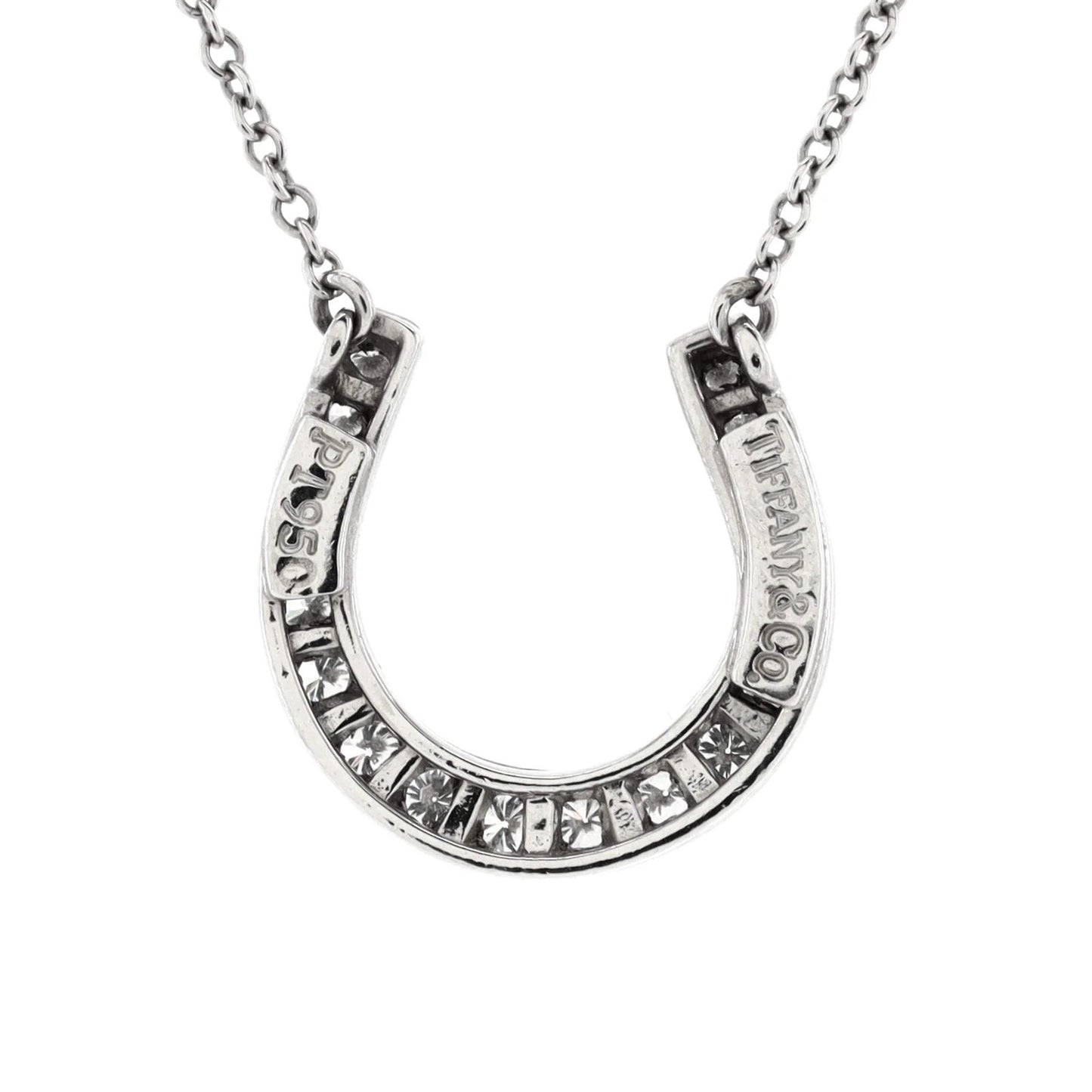 Tiffany & Co. Horseshoe Necklace Platinum With Diamonds