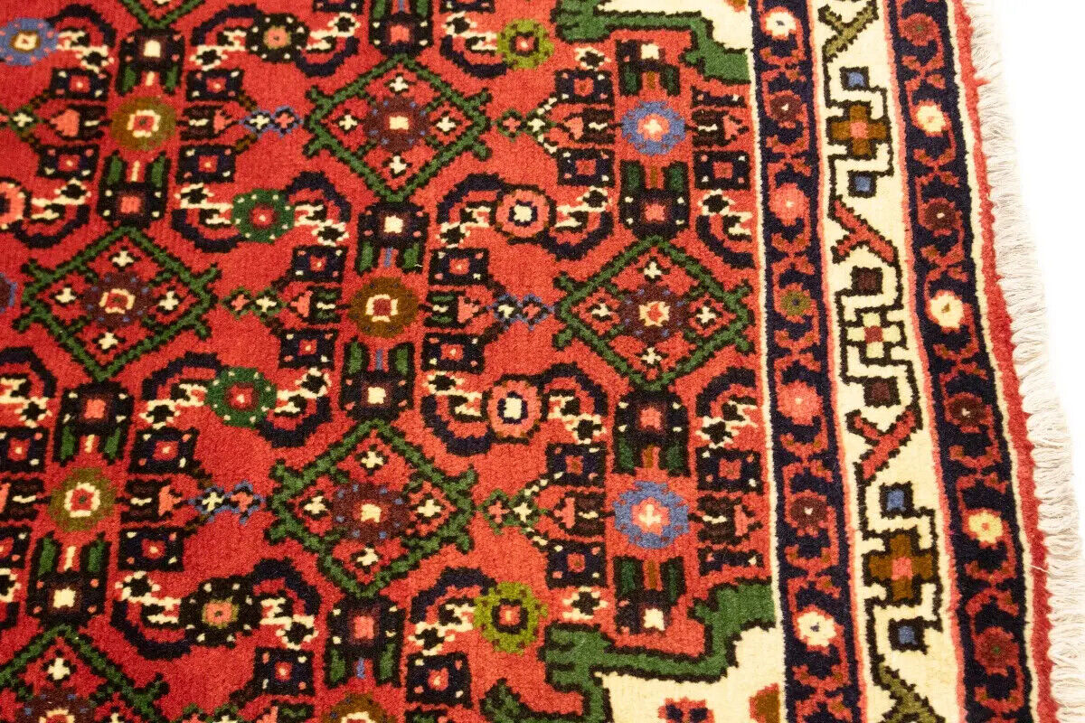 Handmade Oriental Rug Small Floral Tribal