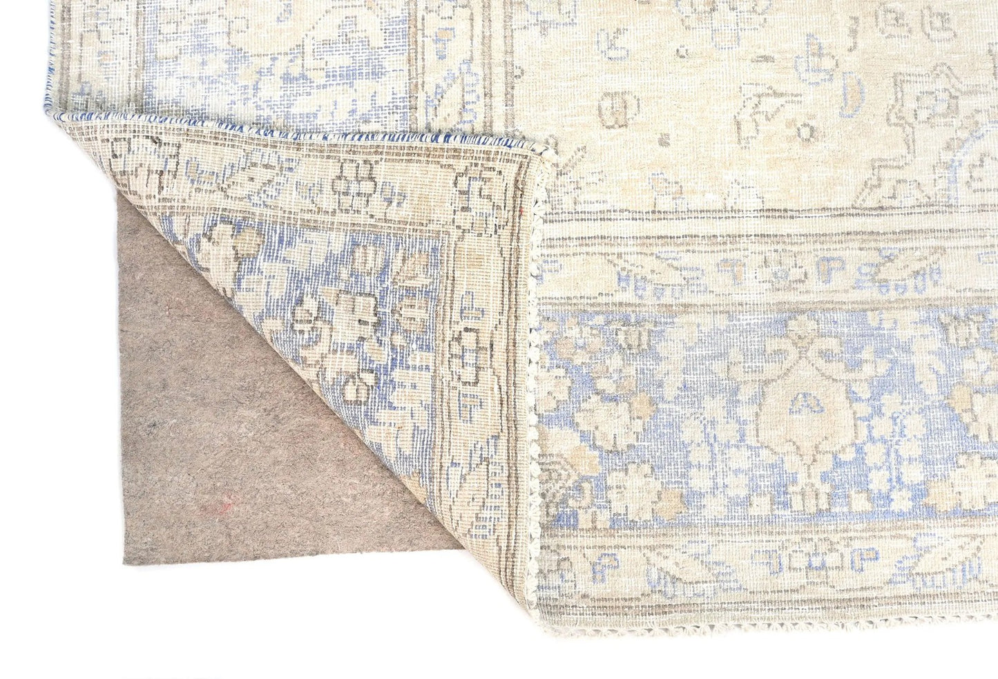 Handmade Antique Muted Distressed Oriental Rug