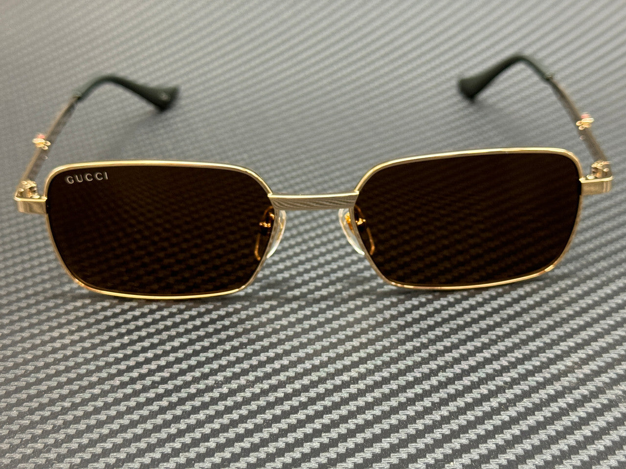 GUCCI GG1495S 002 Gold Brown Unisex Large 56 mm