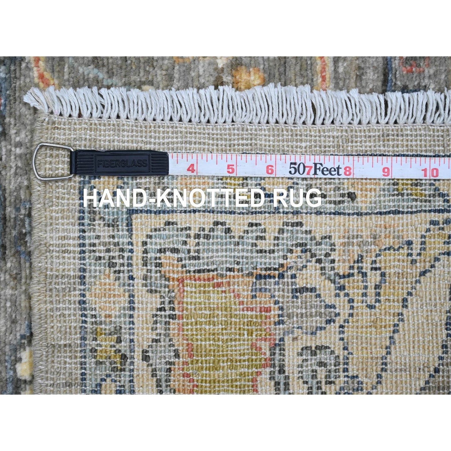 4'X6'1" Gray Aryana Collection Bijar Garus Design Hand Knotted Wool Rug