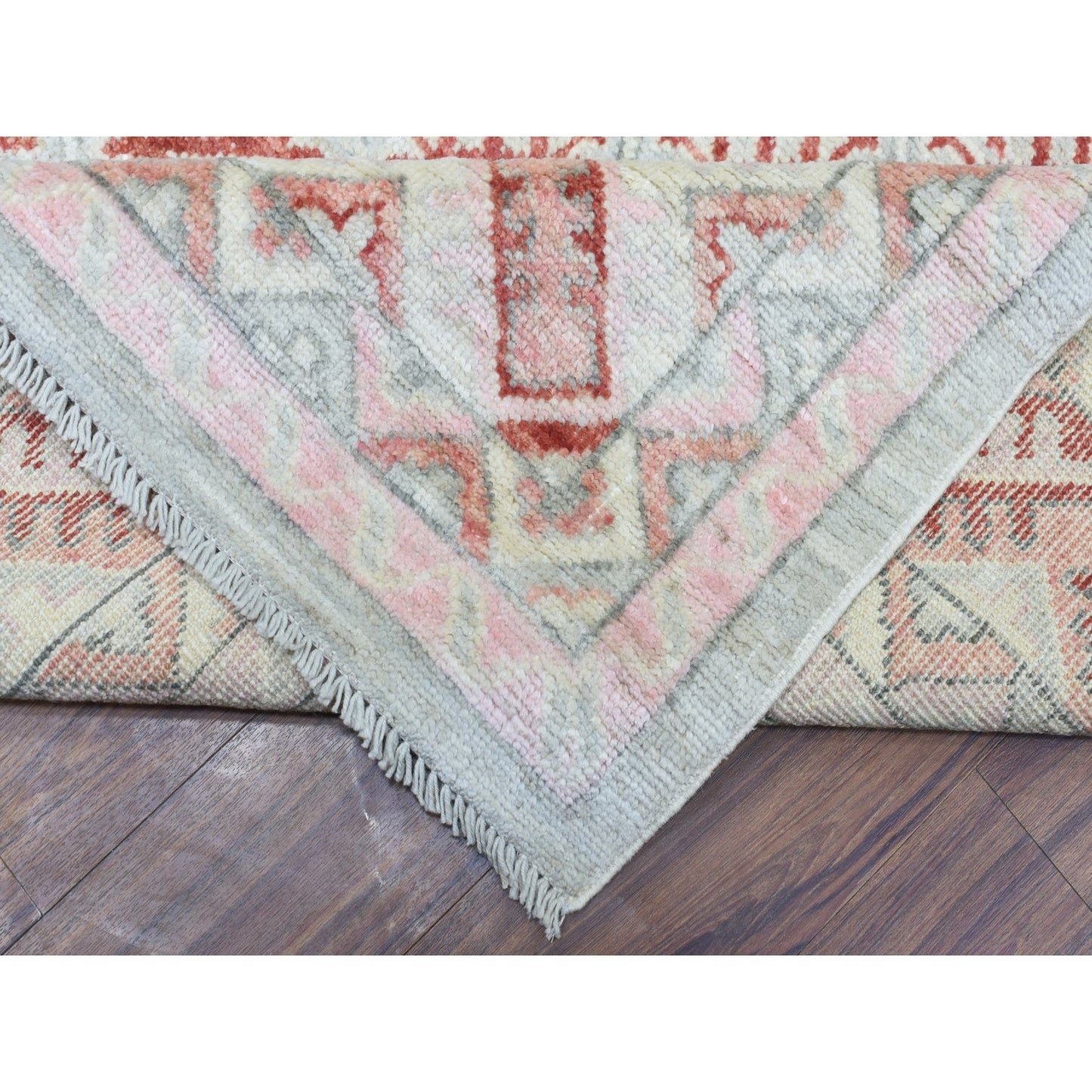 9'X12' Red Anatolian Village Inspired Style Soft Wool Hand Knotted Rug
