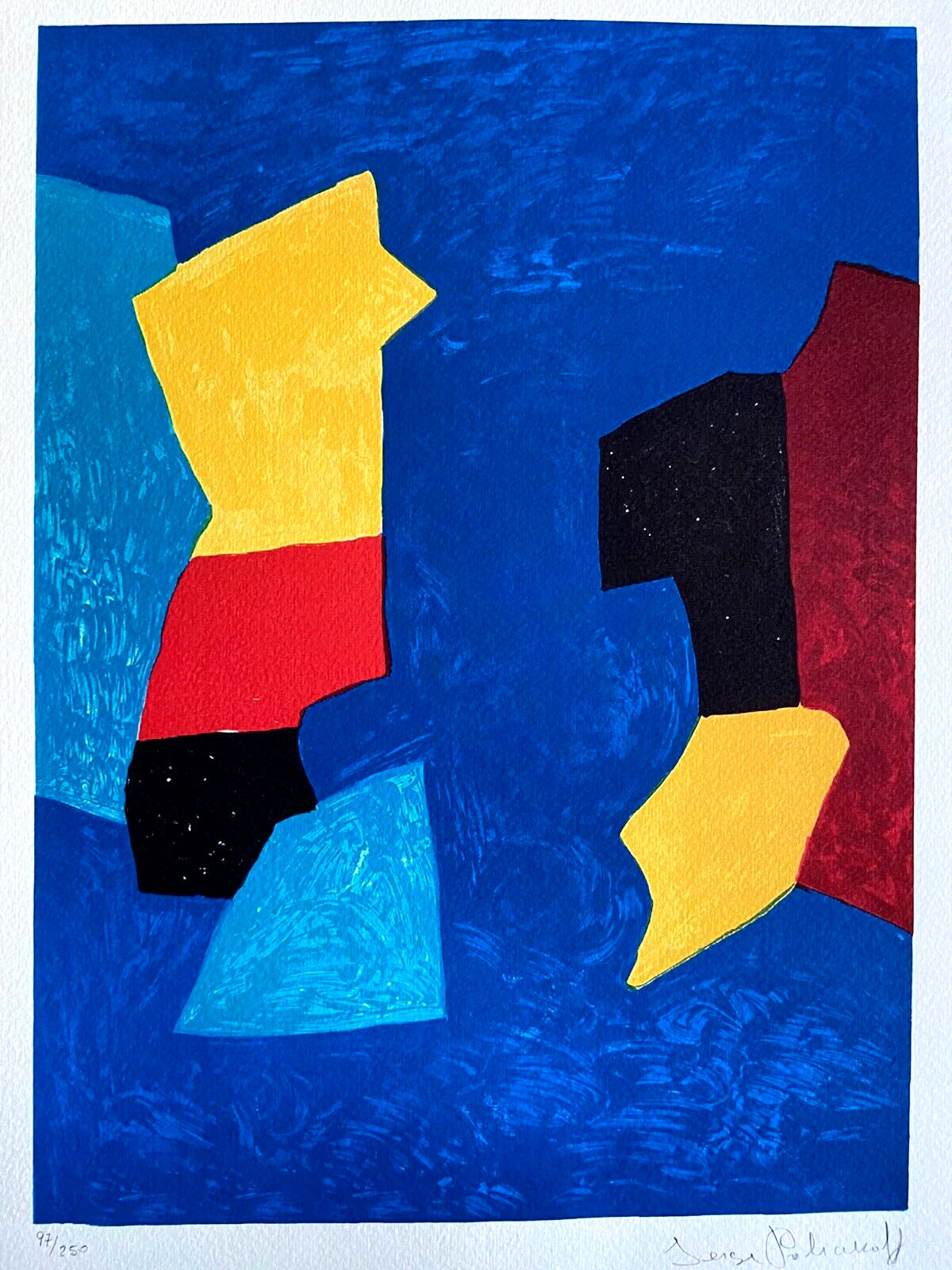 Serge Poliakoff Lithograph Moma Coa Signed Op