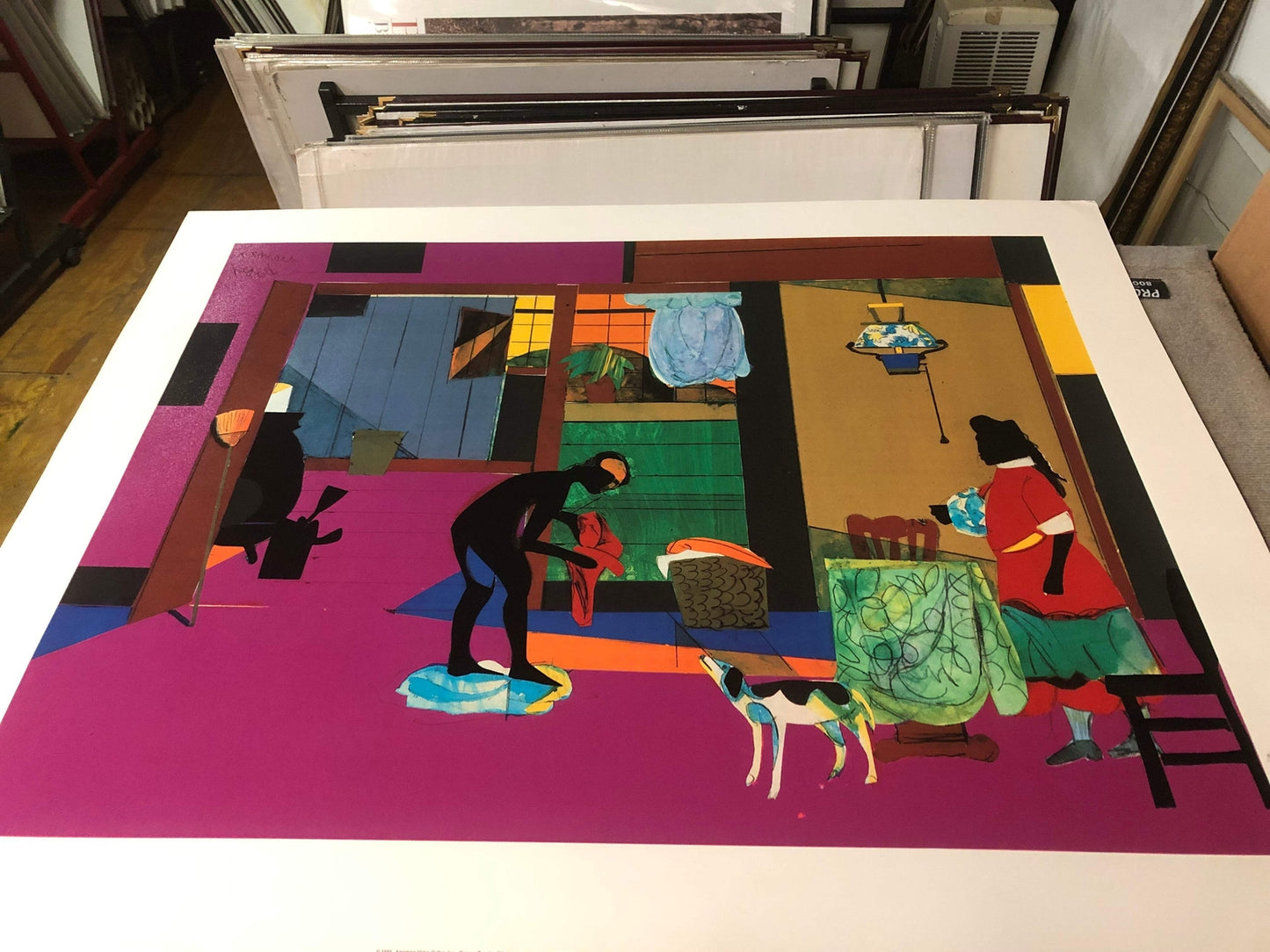 Romare Bearden Mecklenburg Morning: Sunrise For China Lamp " Serigrap