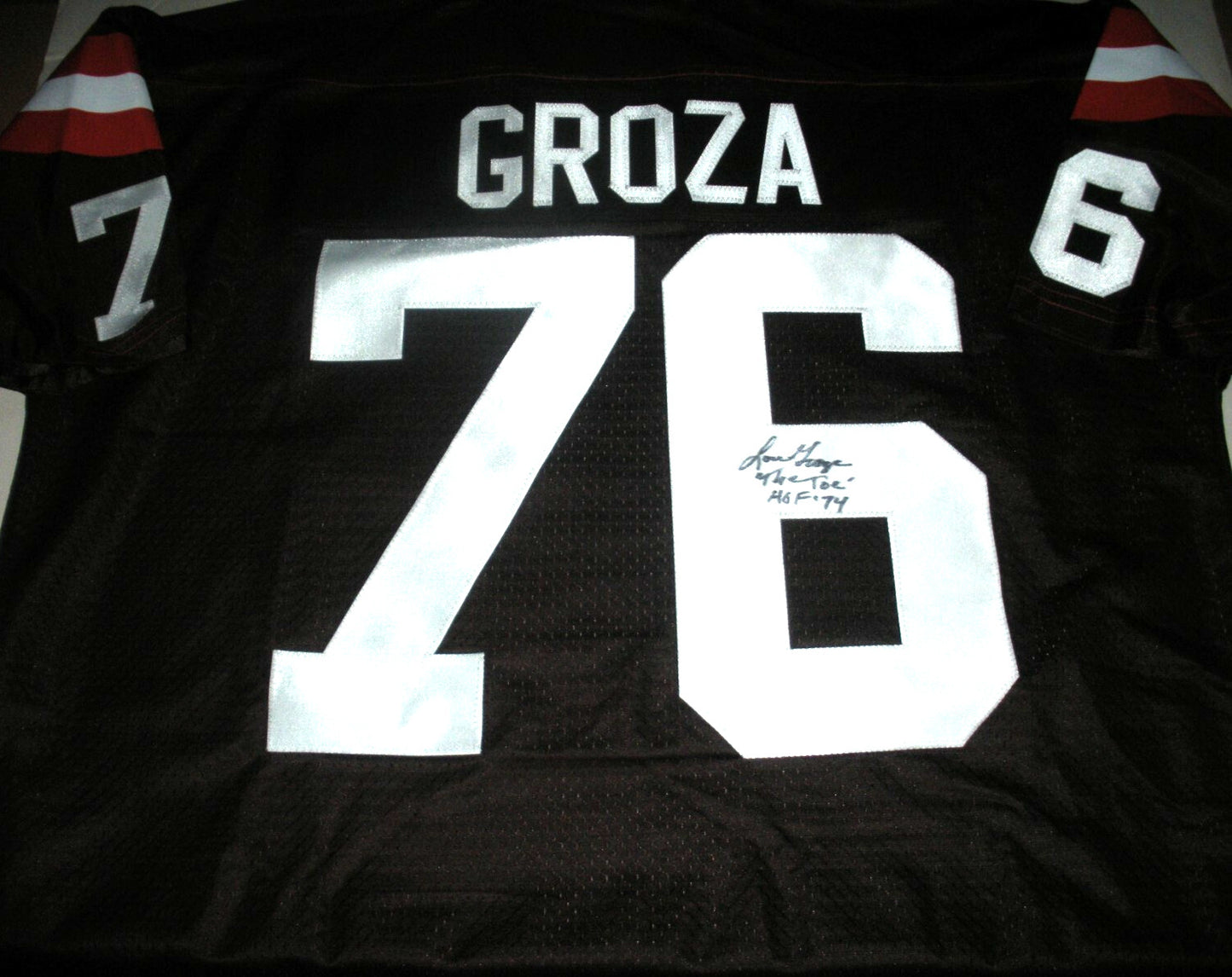 Lou Groza Cleveland Browns Rare W/Coa Signed