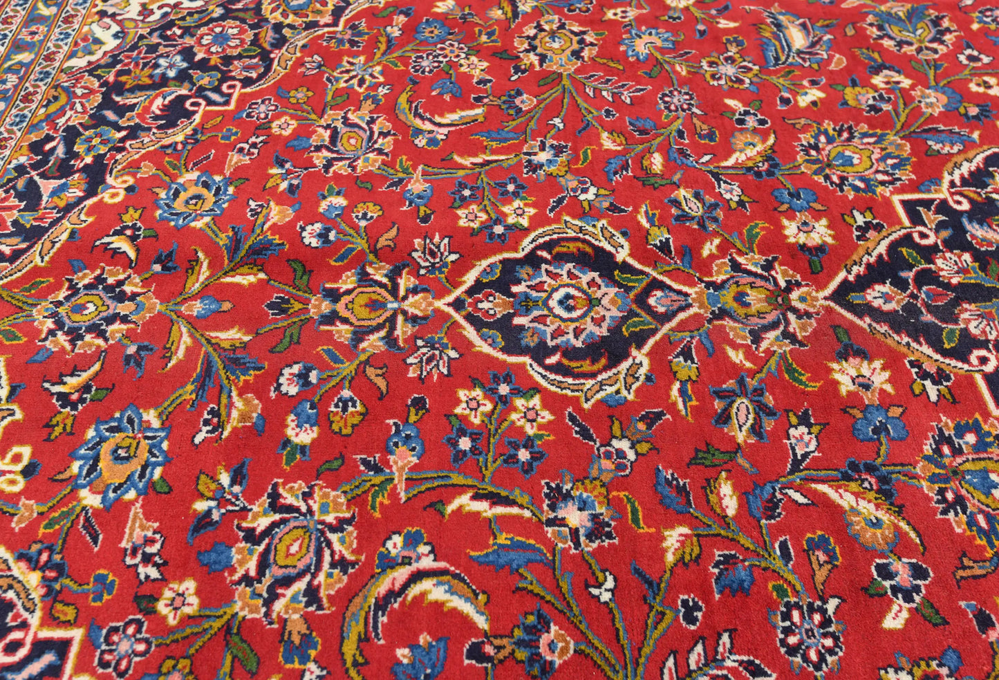 Vintage Wool Oriental Rug Floral Traditional