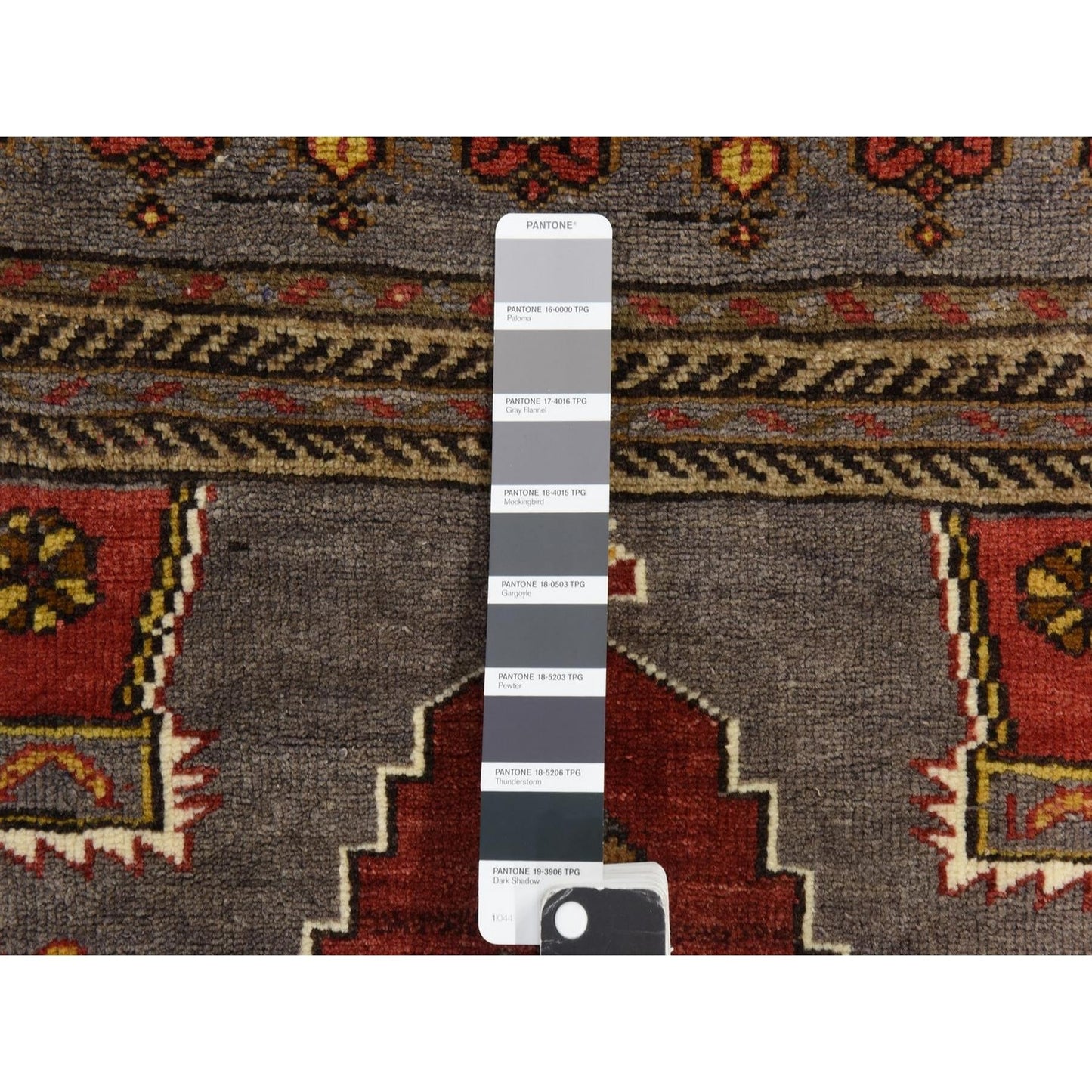 3'10"X6' Pewter Gray Vintage Turkish Keysari 100% Wool Hand Knotted Rug