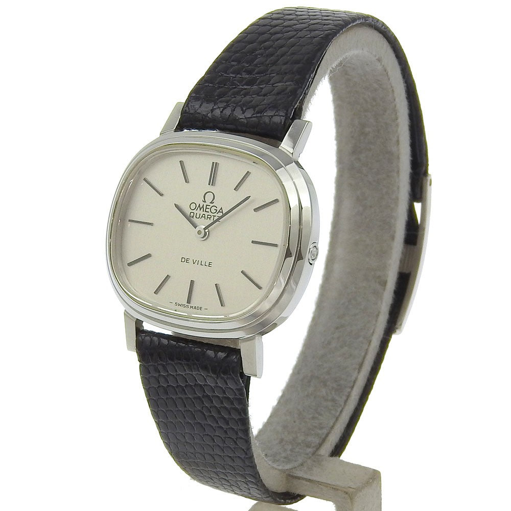 Omega De Ville Ss/Leather 23Mm X 27Mm Vintage