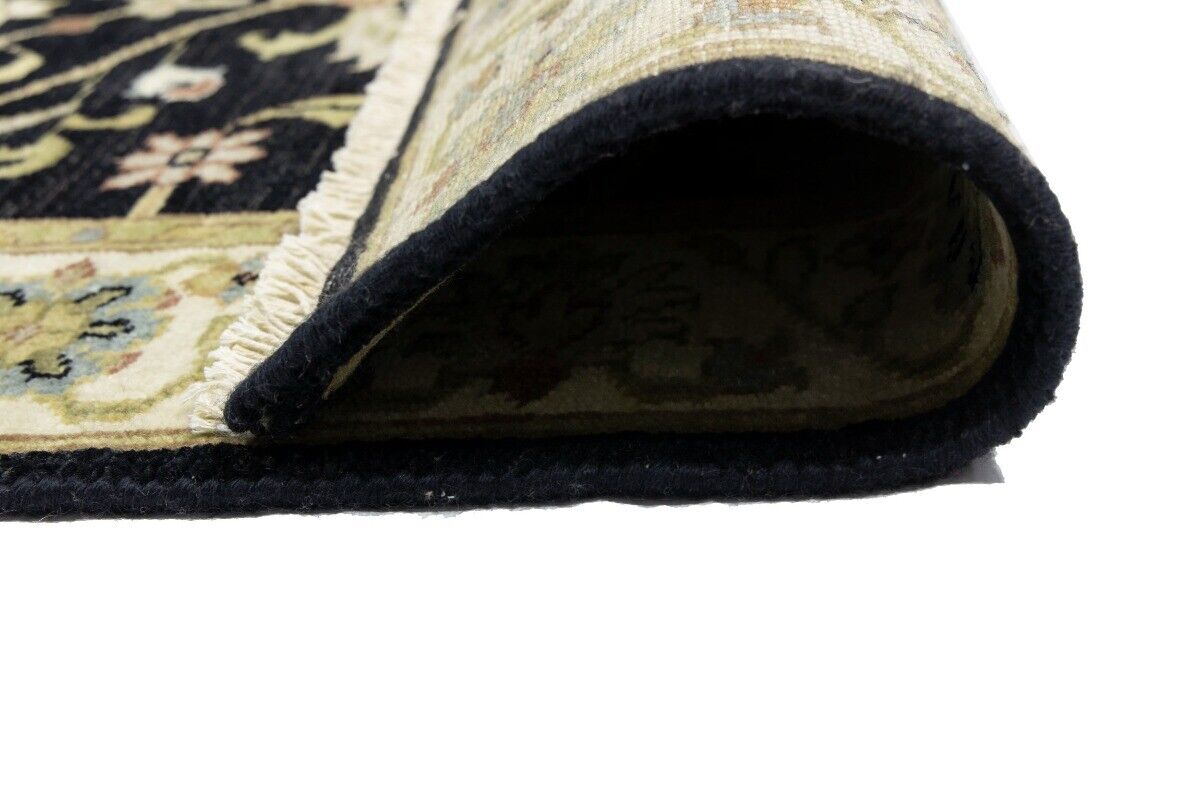 Handmade Black Osh Chobi Peshawar Rug Small